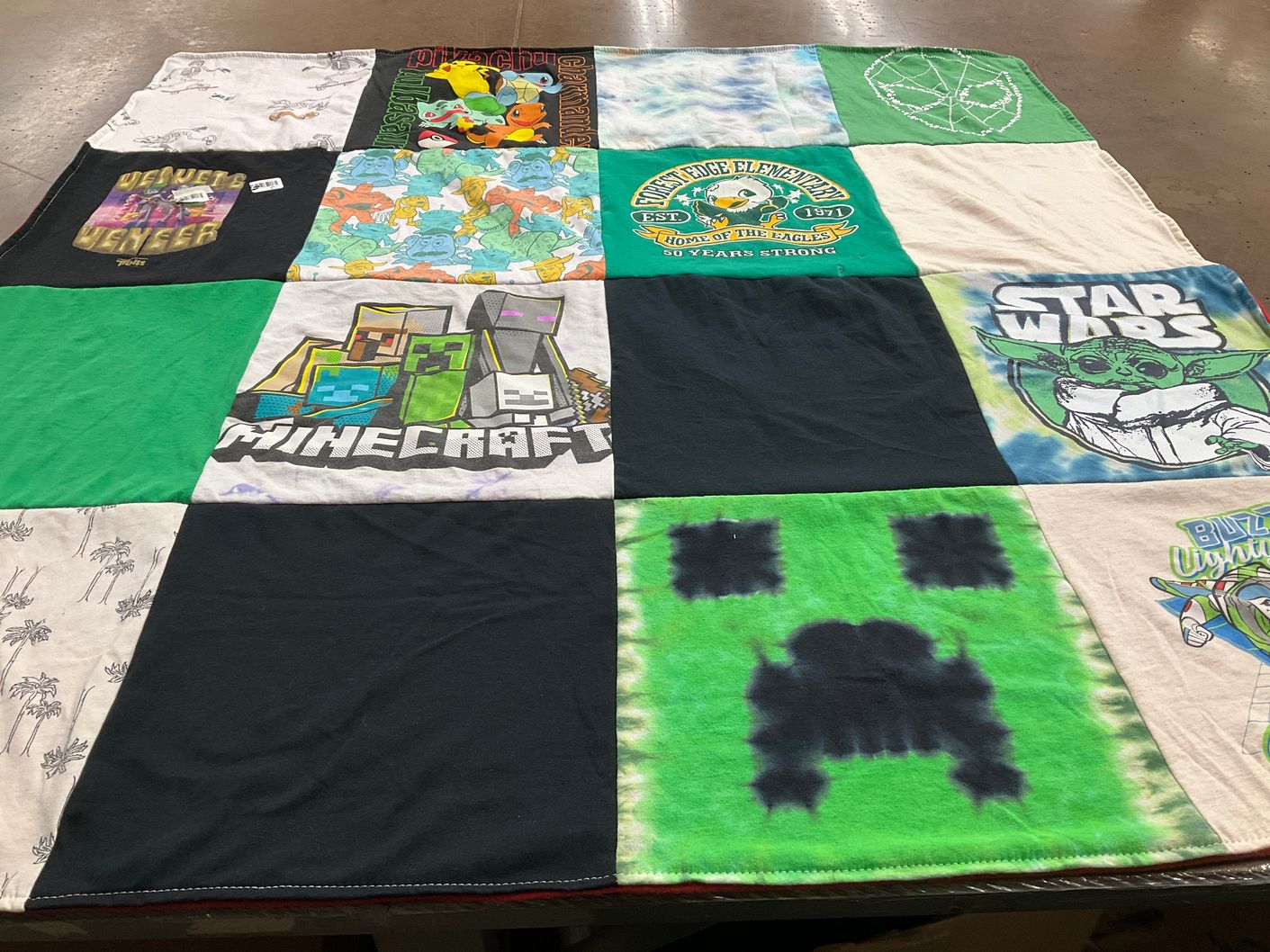 T-shirt quilt from horizon edge elementary school by Shansel from VA