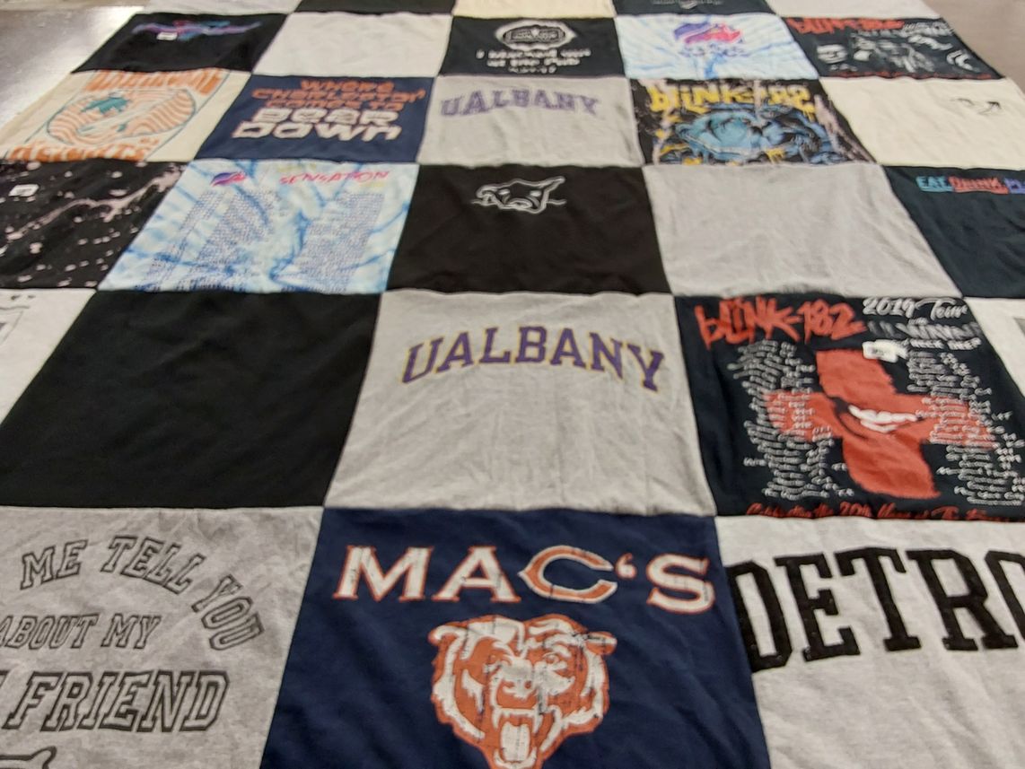 T-shirt quilt from university at albany by Alexis from NY