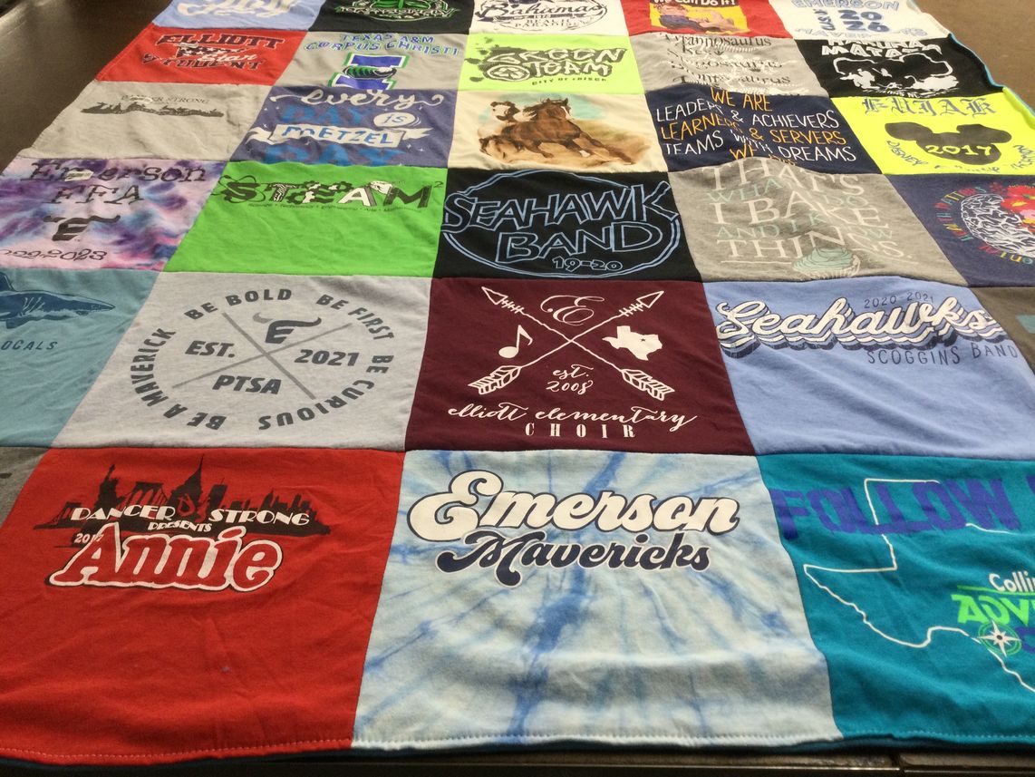 T-shirt quilt from emerson mavericks, scoggins band by Marcy from TX