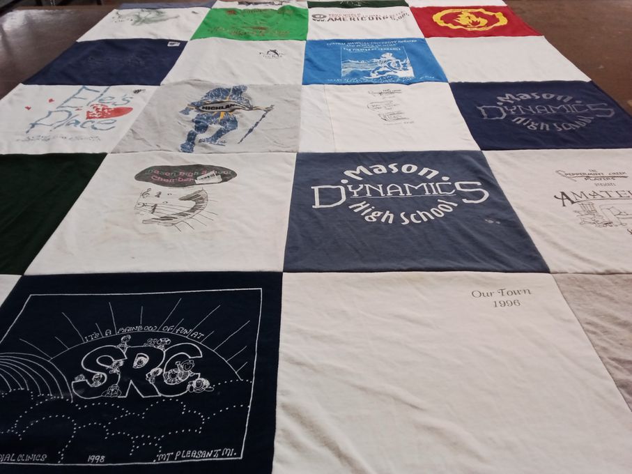 T-shirt quilt from mason high school by Tiffany from OH