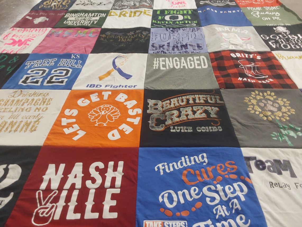 T-shirt quilt from binghamton university by Brianne from NY