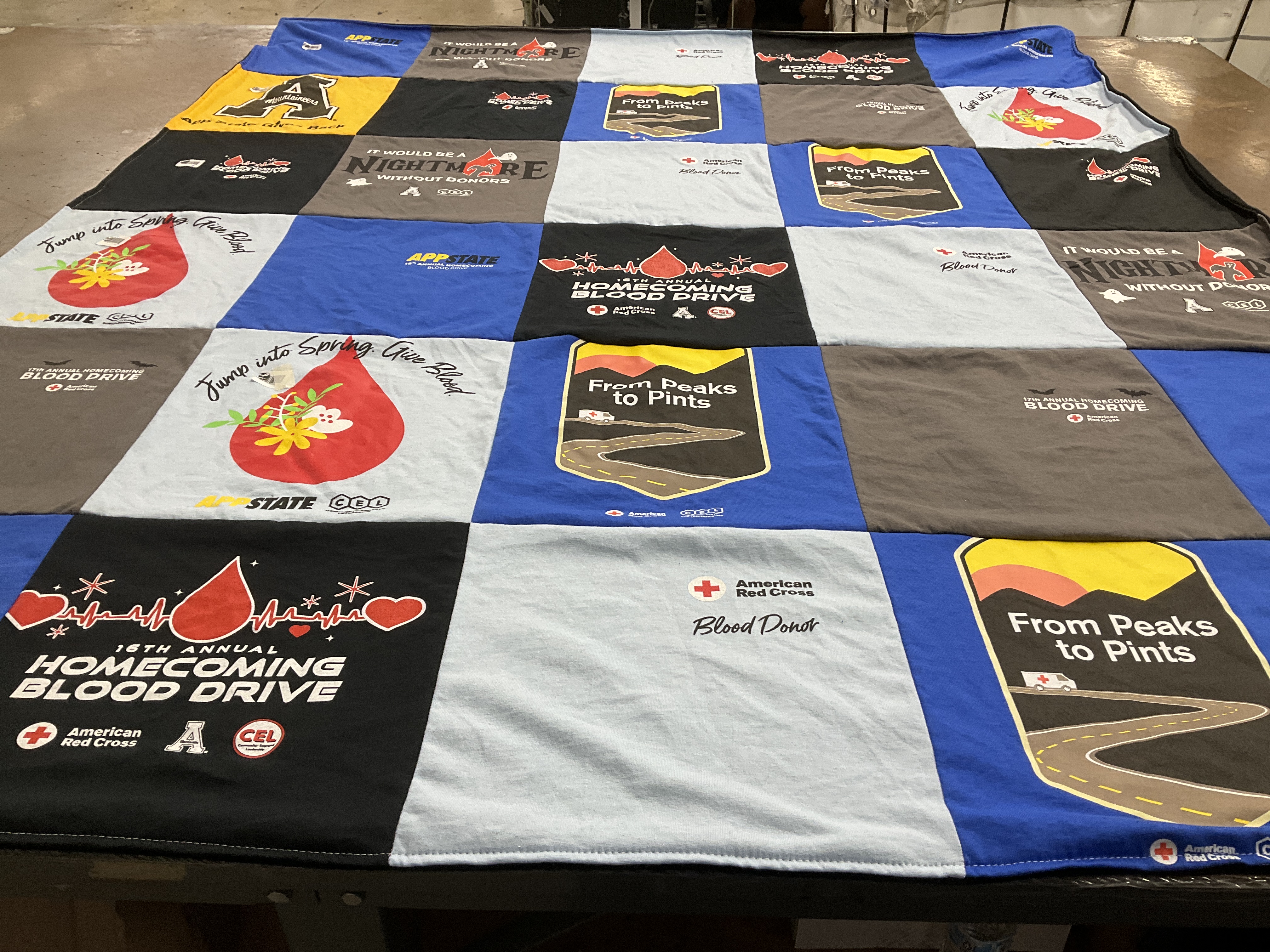 T-shirt quilt from appalachian state university by Alexa from NC