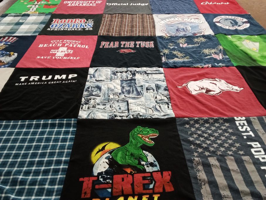T-shirt quilt from university of arkansas by Stephanie from AR