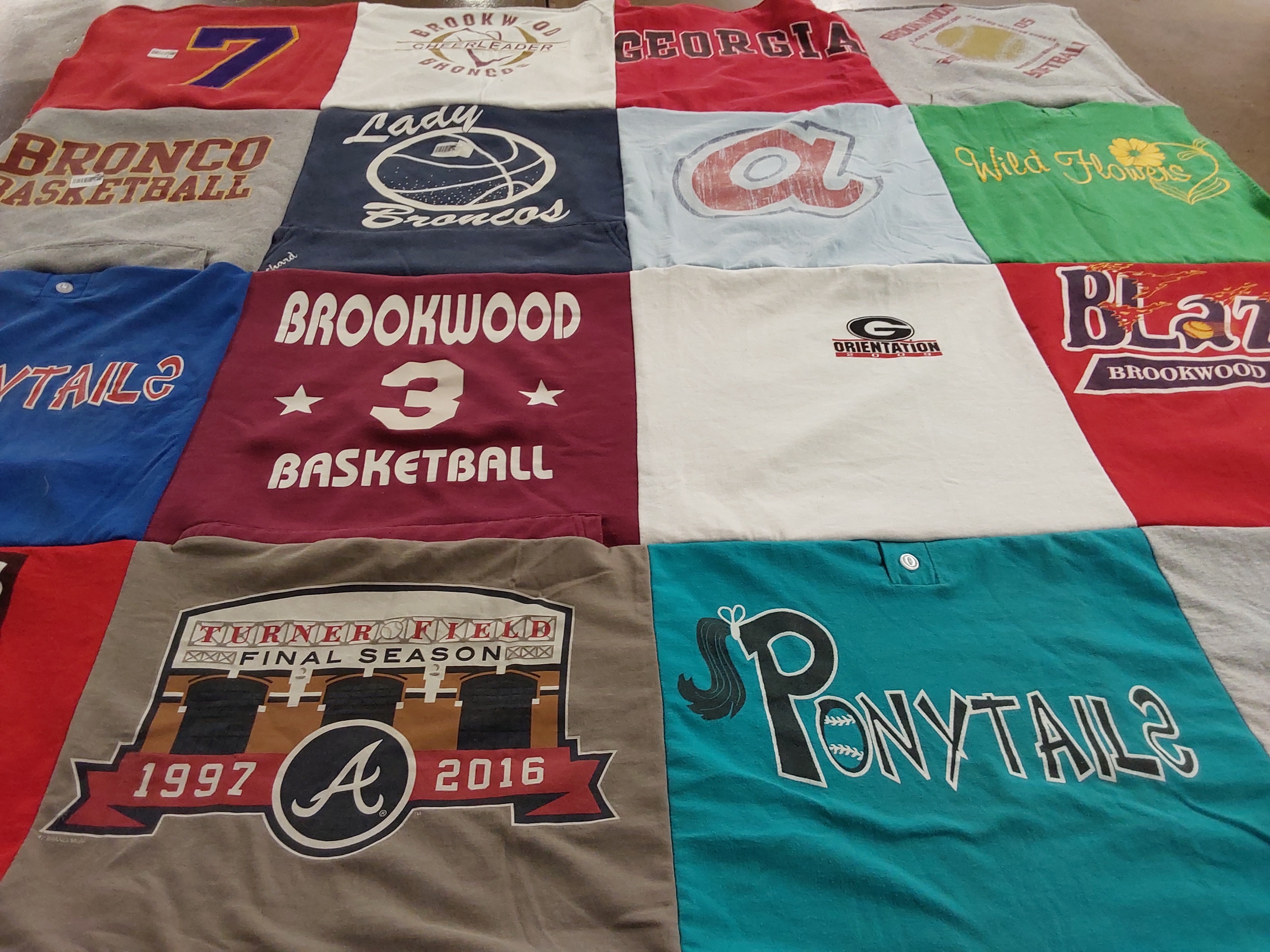 T-shirt quilt featuring brookwood basketball by MARY from GA