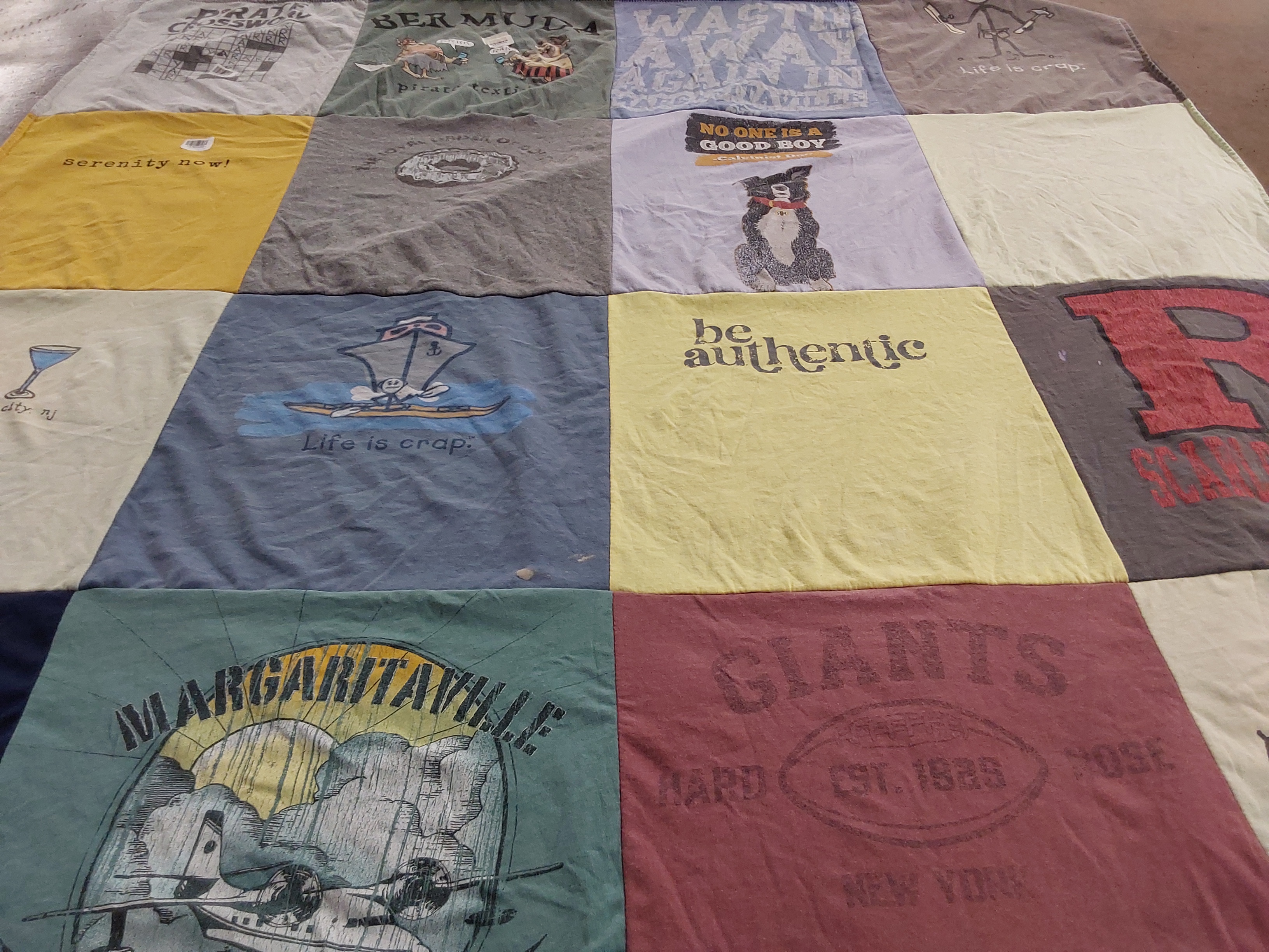 T-shirt quilt featuring new york giants by Linda from PA