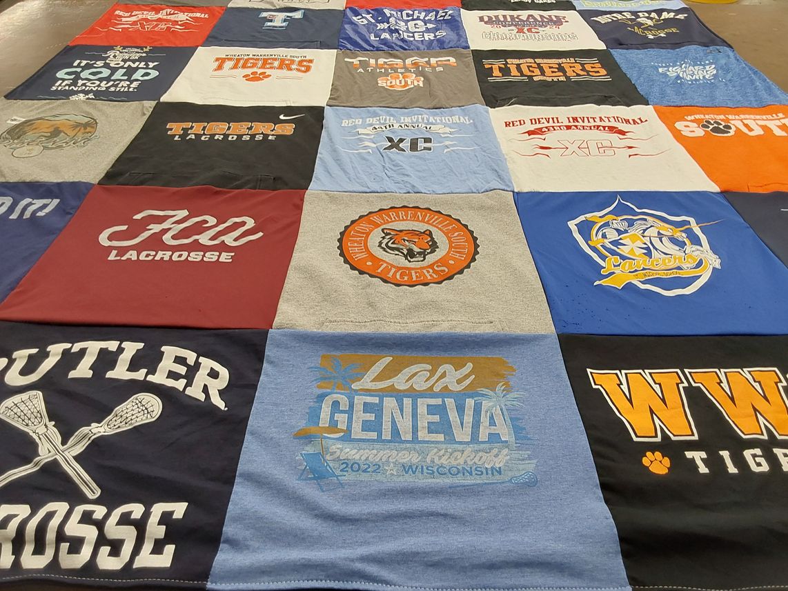 T-shirt quilt featuring geneva college, greenville county tigers by Greg from IL