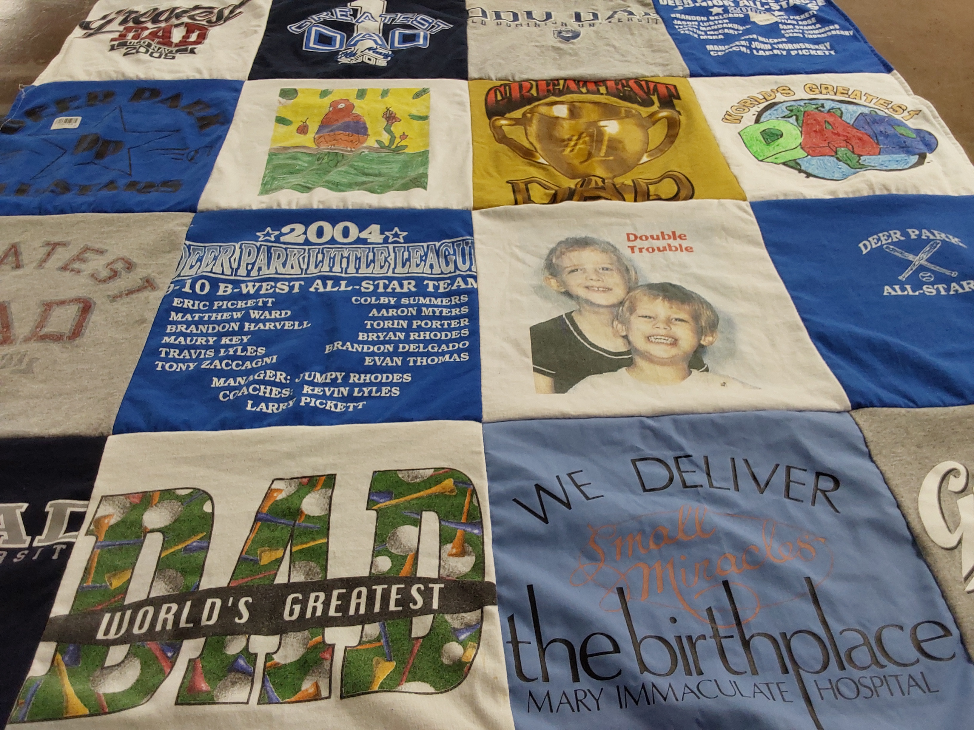 T-shirt quilt featuring deer park all-star by Barbara from VA