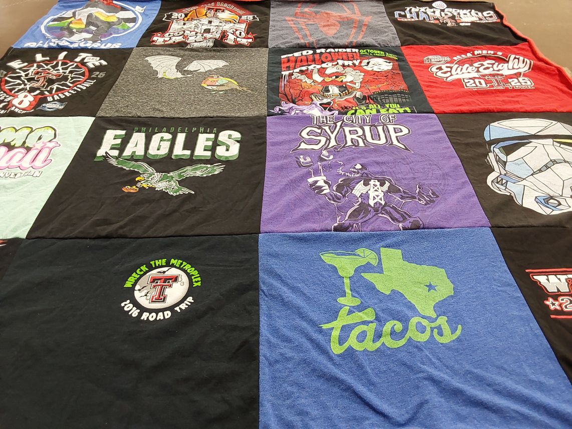 T-shirt quilt featuring philadelphia eagles by Andrew from TX