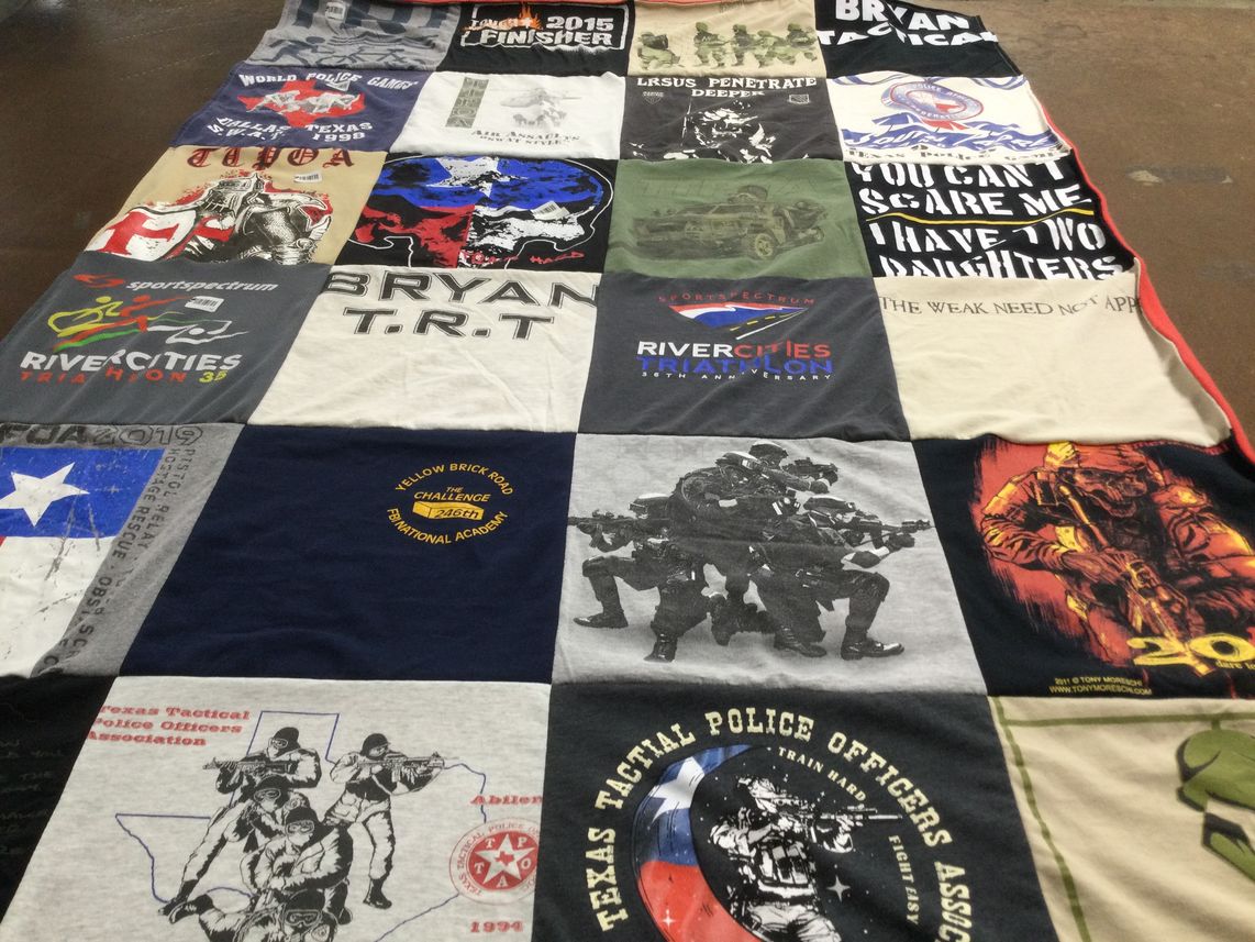 T-shirt quilt featuring bryan t.r.t. by Melanie from TX
