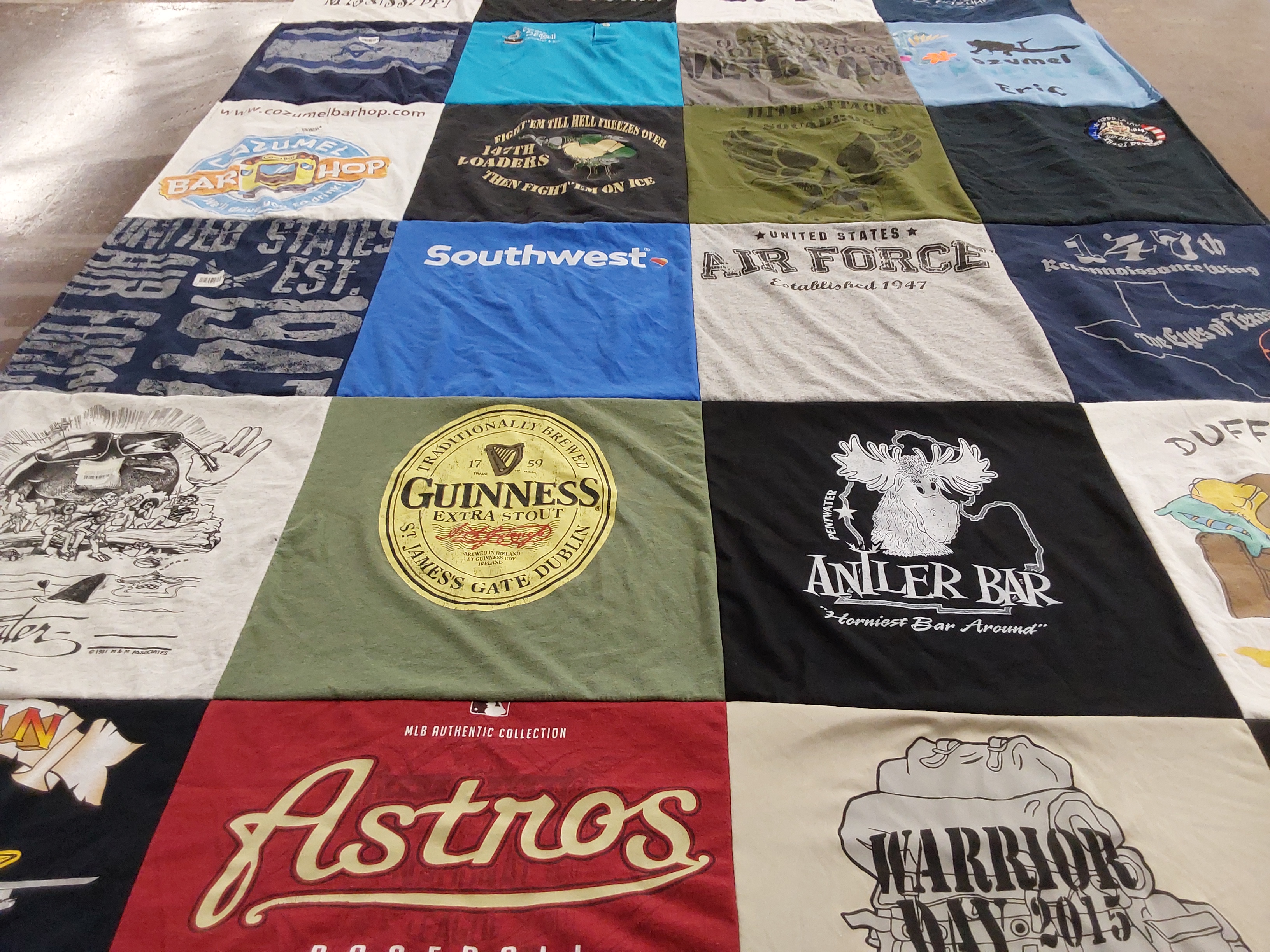 T-shirt quilt featuring astros baseball by Eric from TX