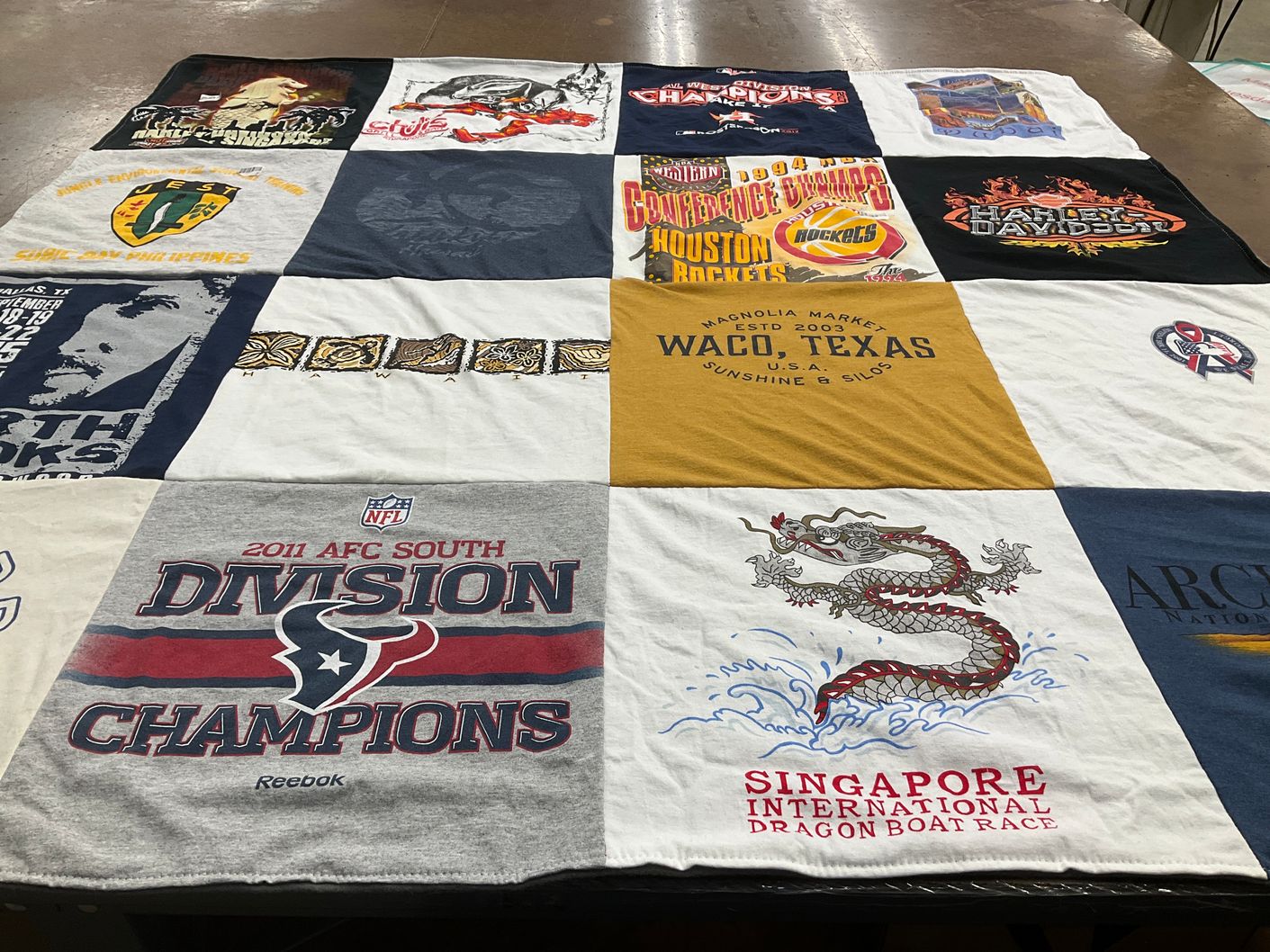 T-shirt quilt featuring houston rockets by Kimberly from TX