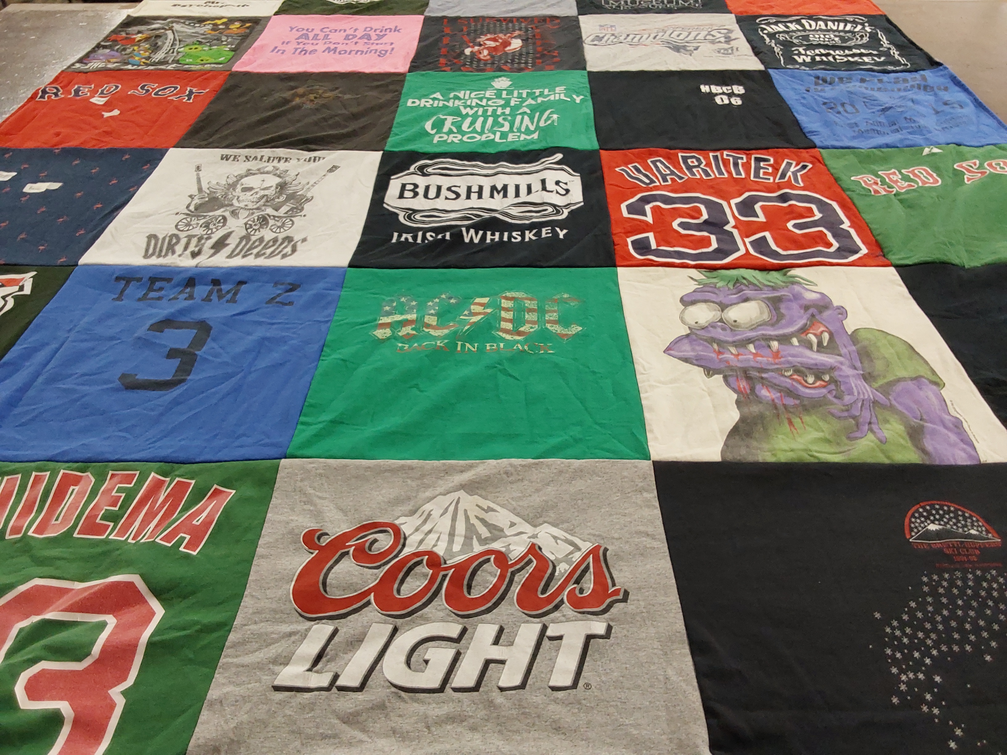 T-shirt quilt featuring boston red sox by Andrew from FL