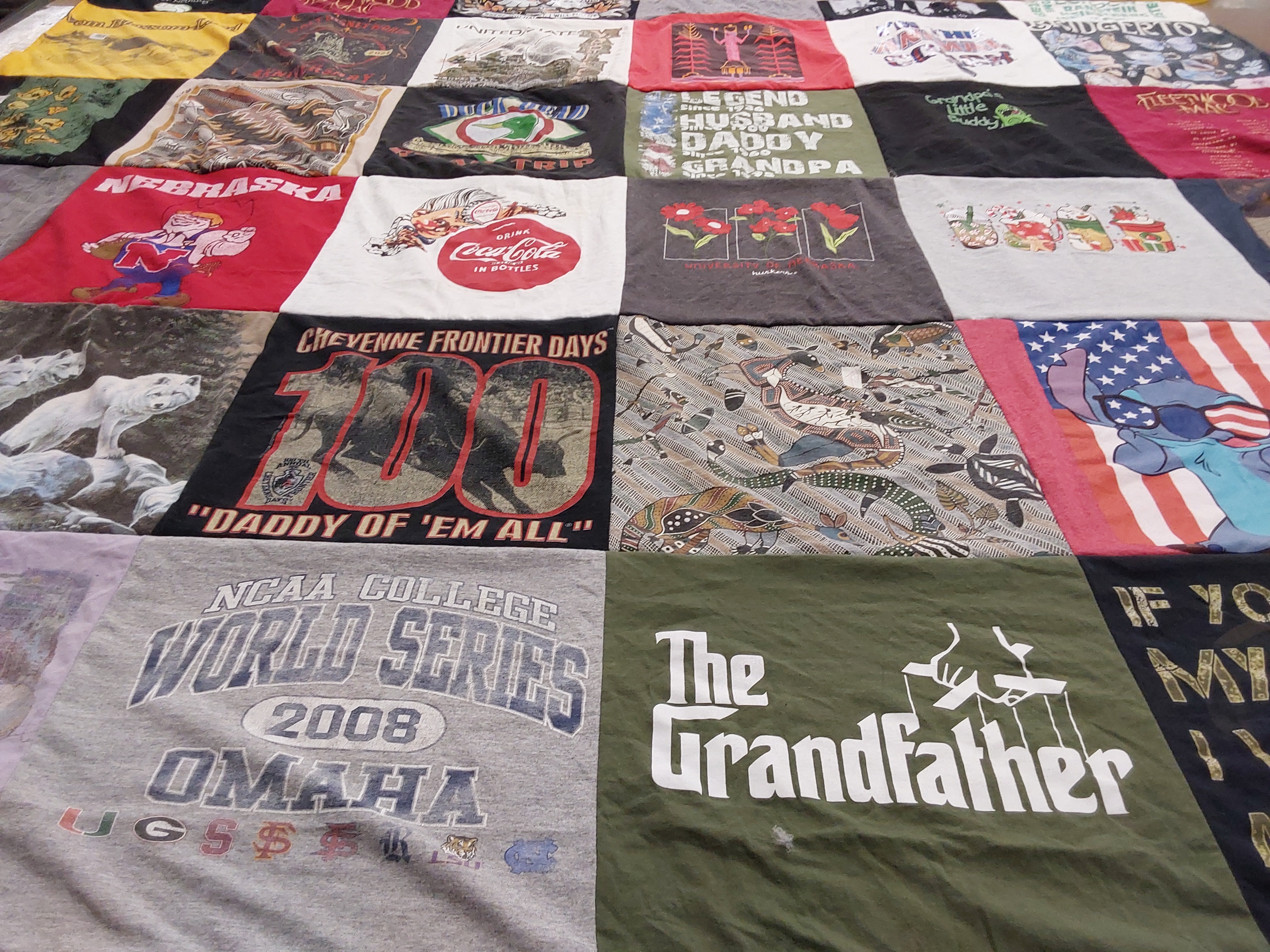T-shirt quilt from ncaa college by Jessika from AL