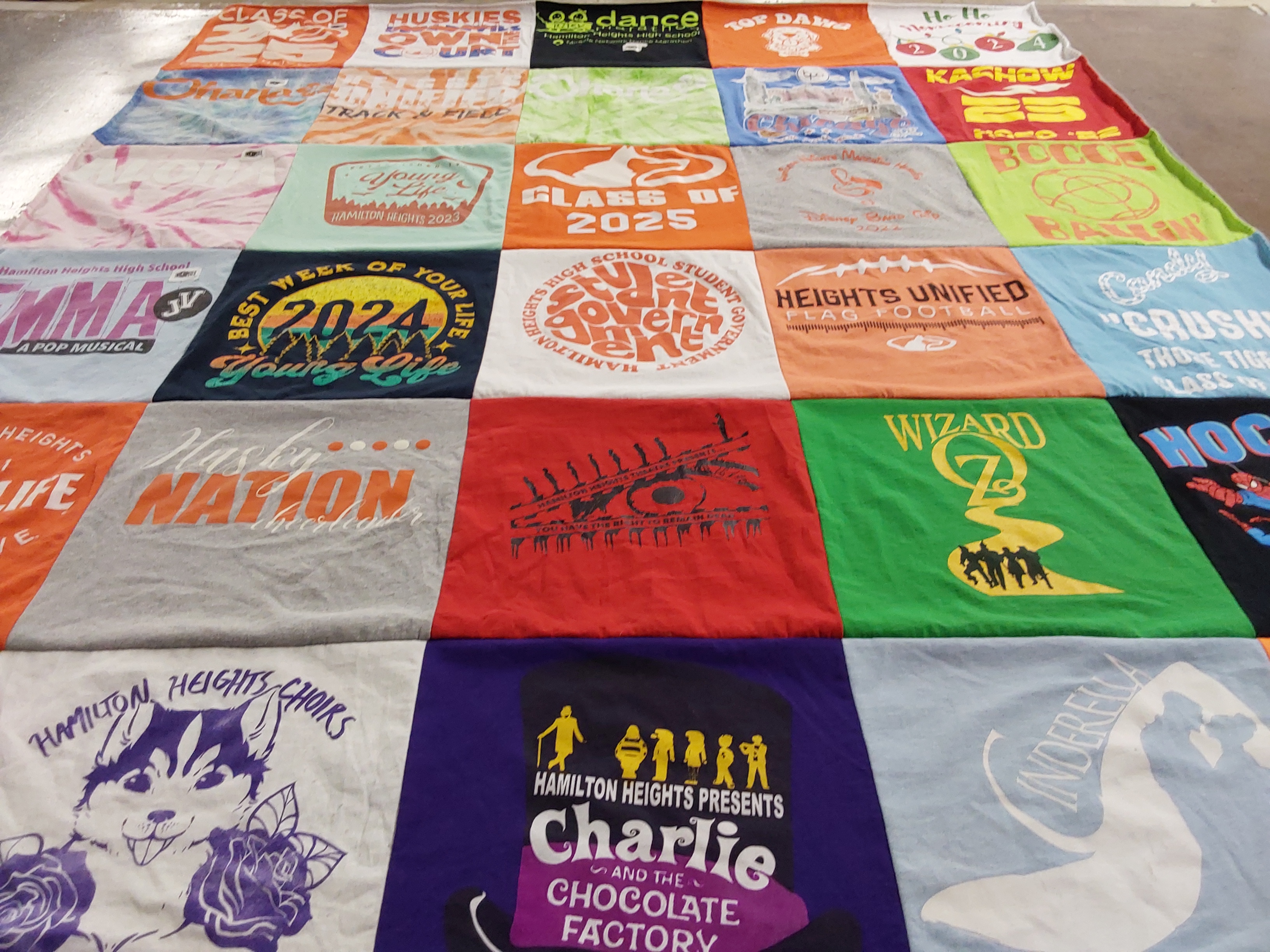 T-shirt quilt featuring hamilton heights united football by Jennifer from IN