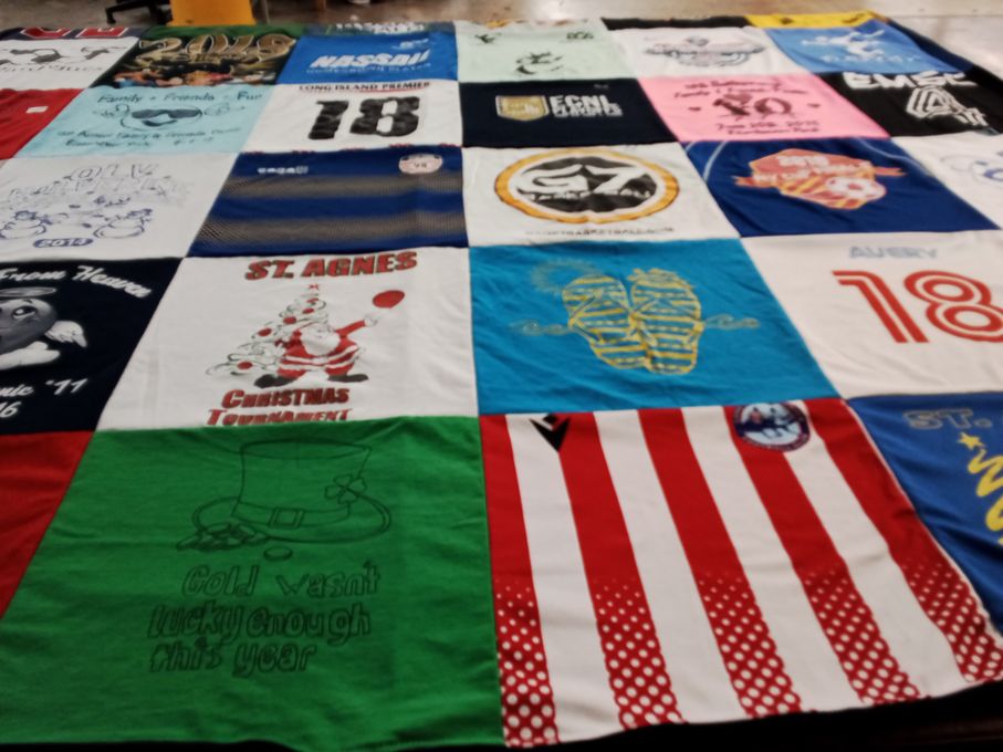 T-shirt quilt featuring nassau soccer league by Dolores from NY