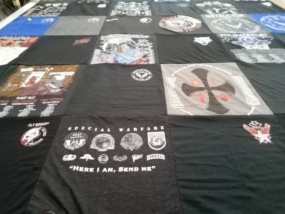 T-shirt quilt by Powell, from AE