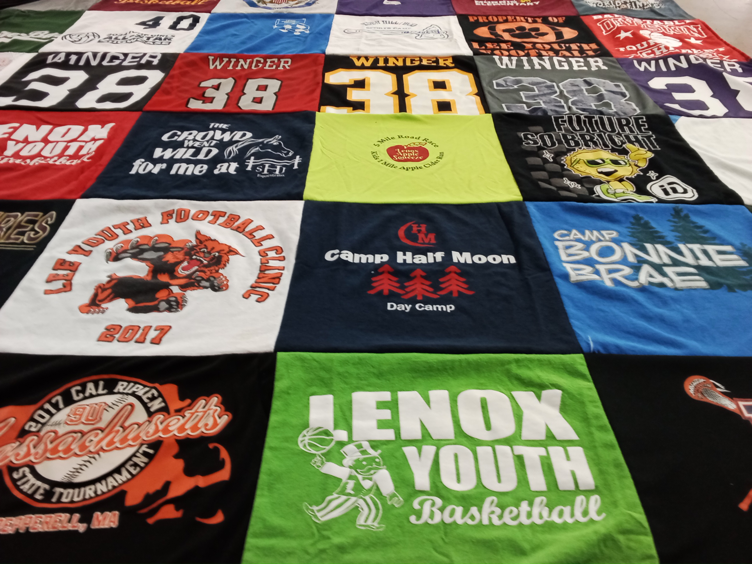 T-shirt quilt featuring lenox youth basketball by Kimberly from MA