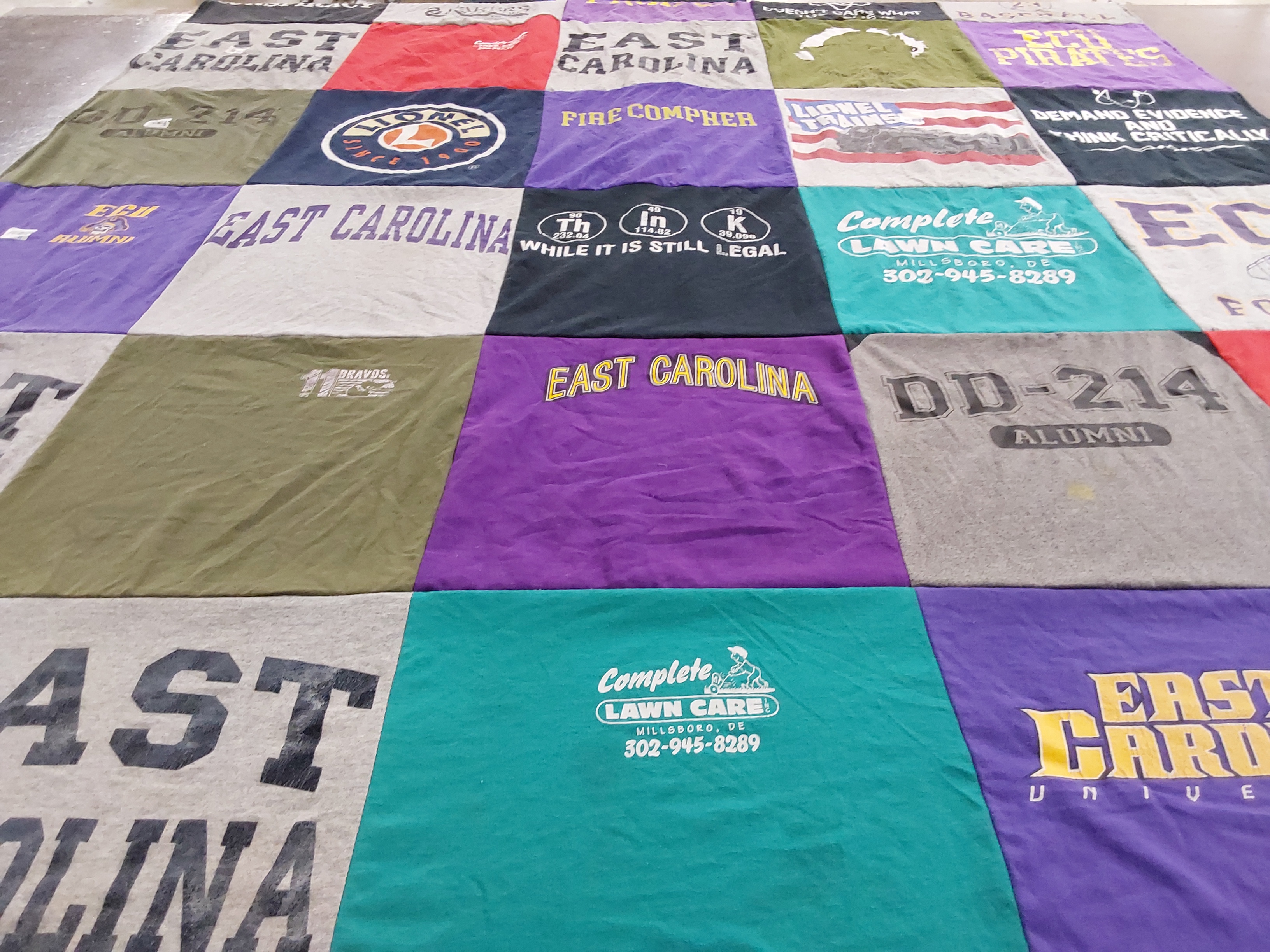 T-shirt quilt featuring braves by Evelyn from NC