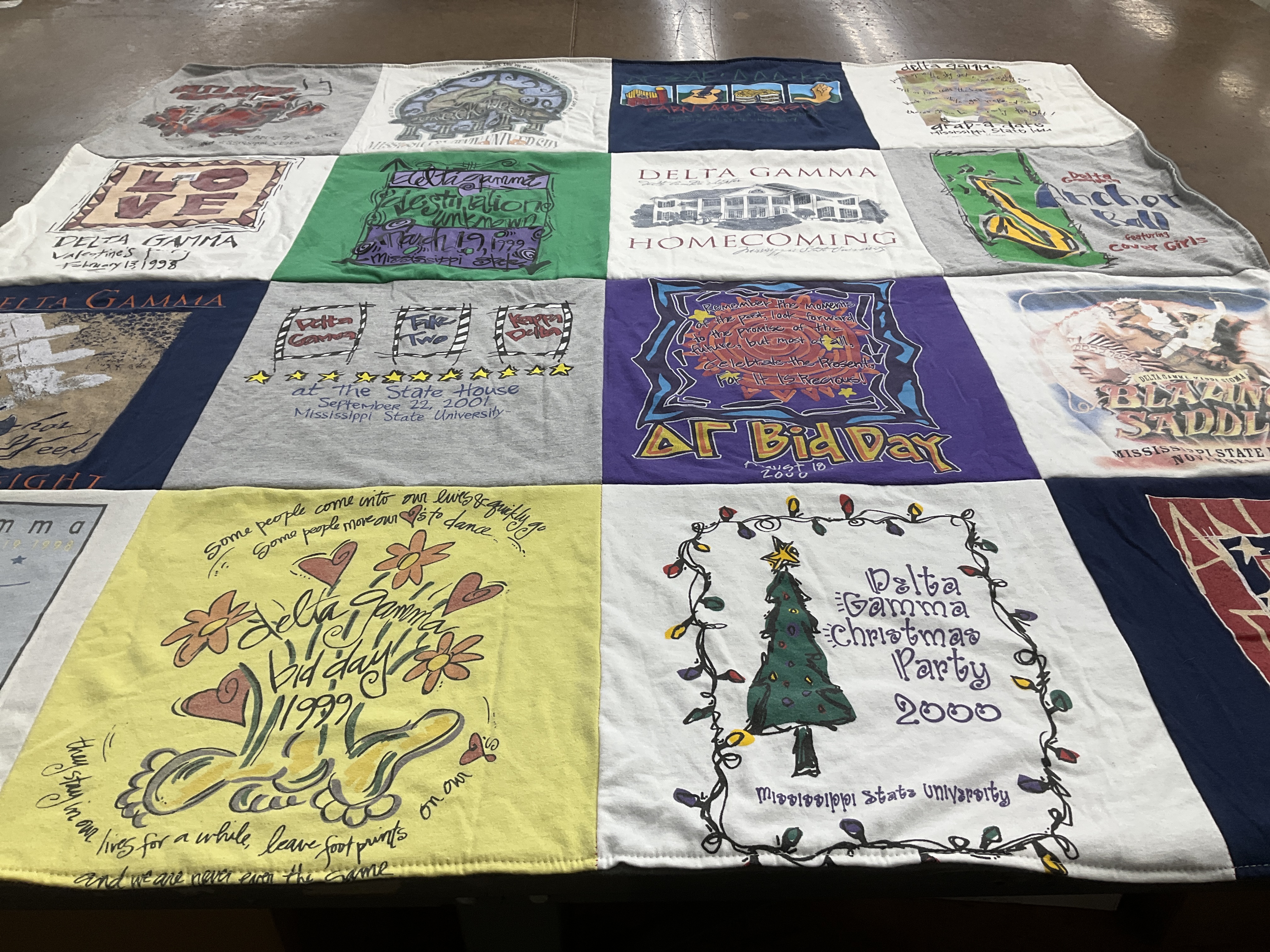 T-shirt quilt from mississippi state university by shelly from GA