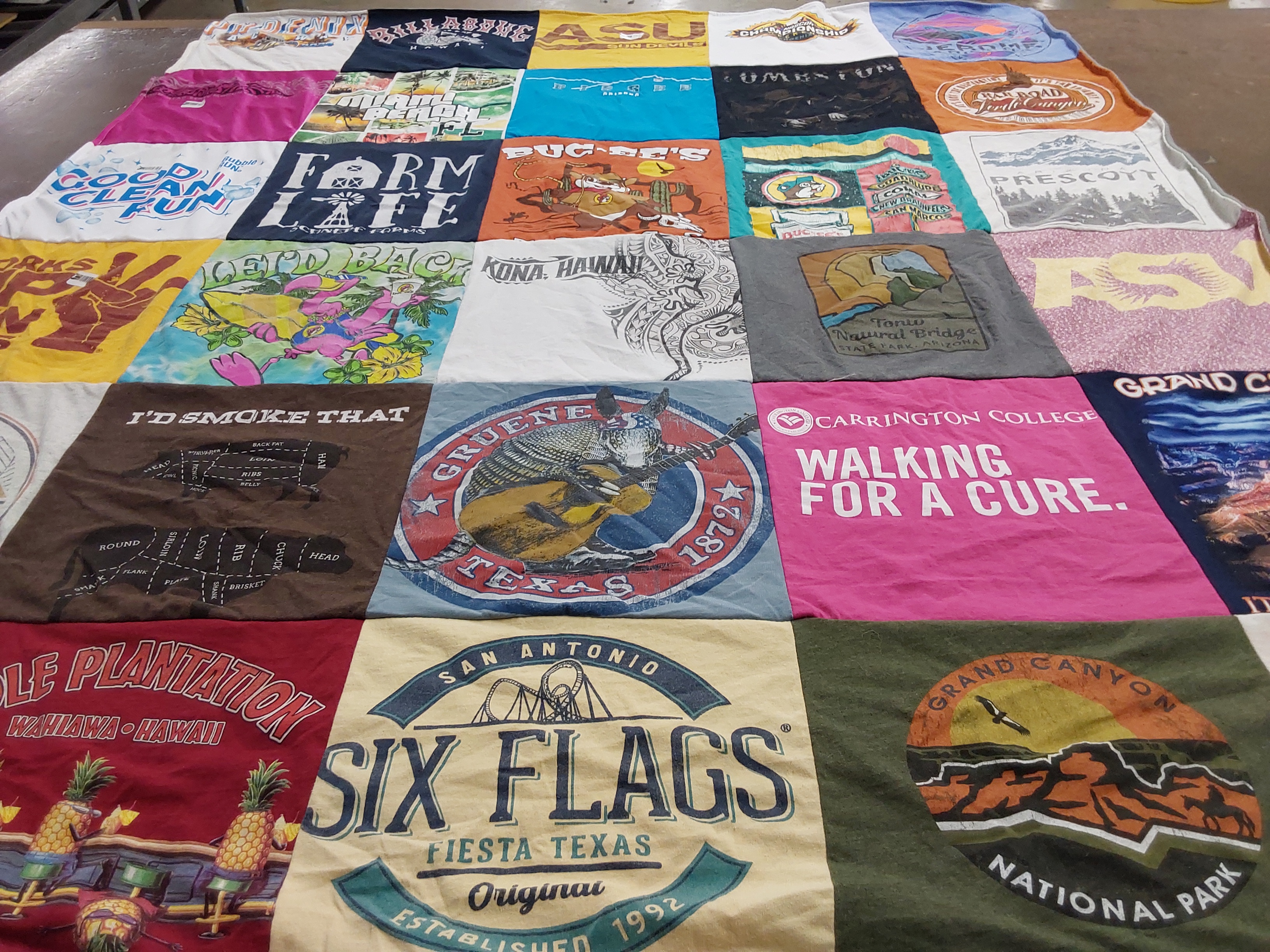 T-shirt quilt featuring asu by Kayla from AZ