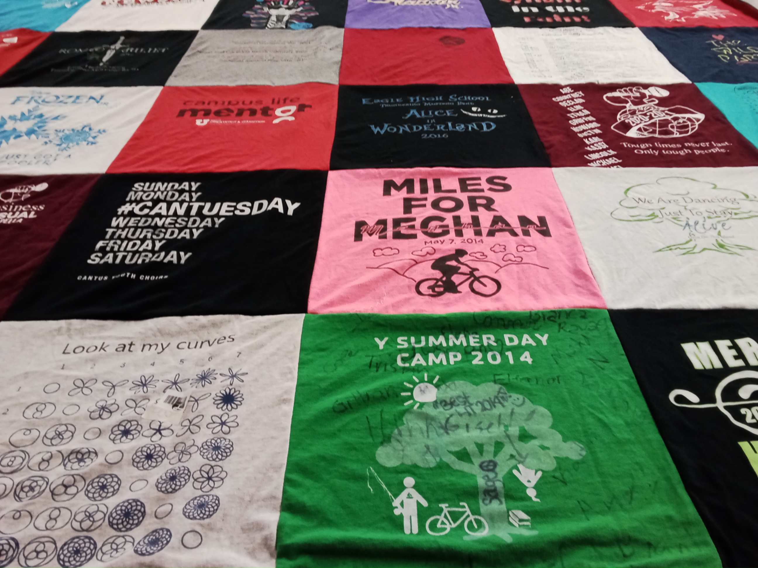 T-shirt quilt from east high school by Justin from UT