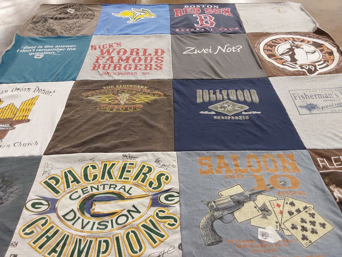 T-shirt quilt featuring green bay packers by Ann from SD
