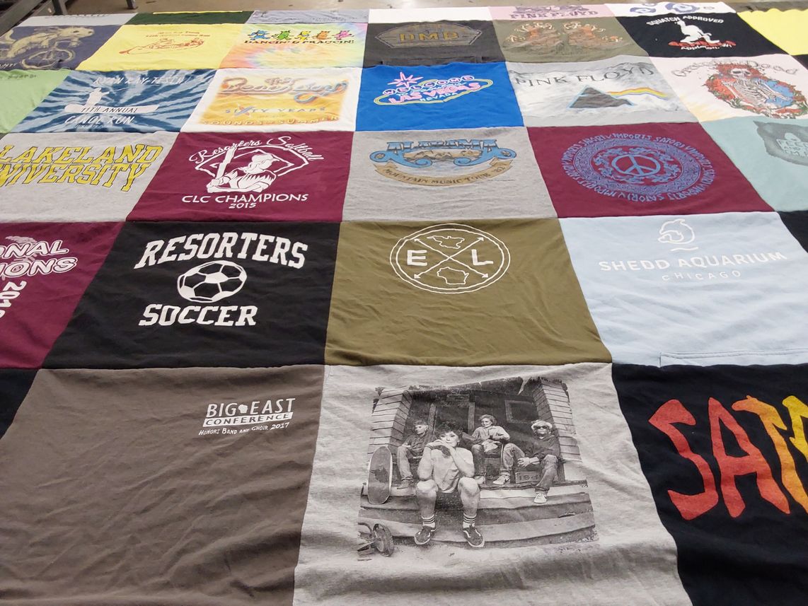 T-shirt quilt featuring resorters soccer by Sofia from WI