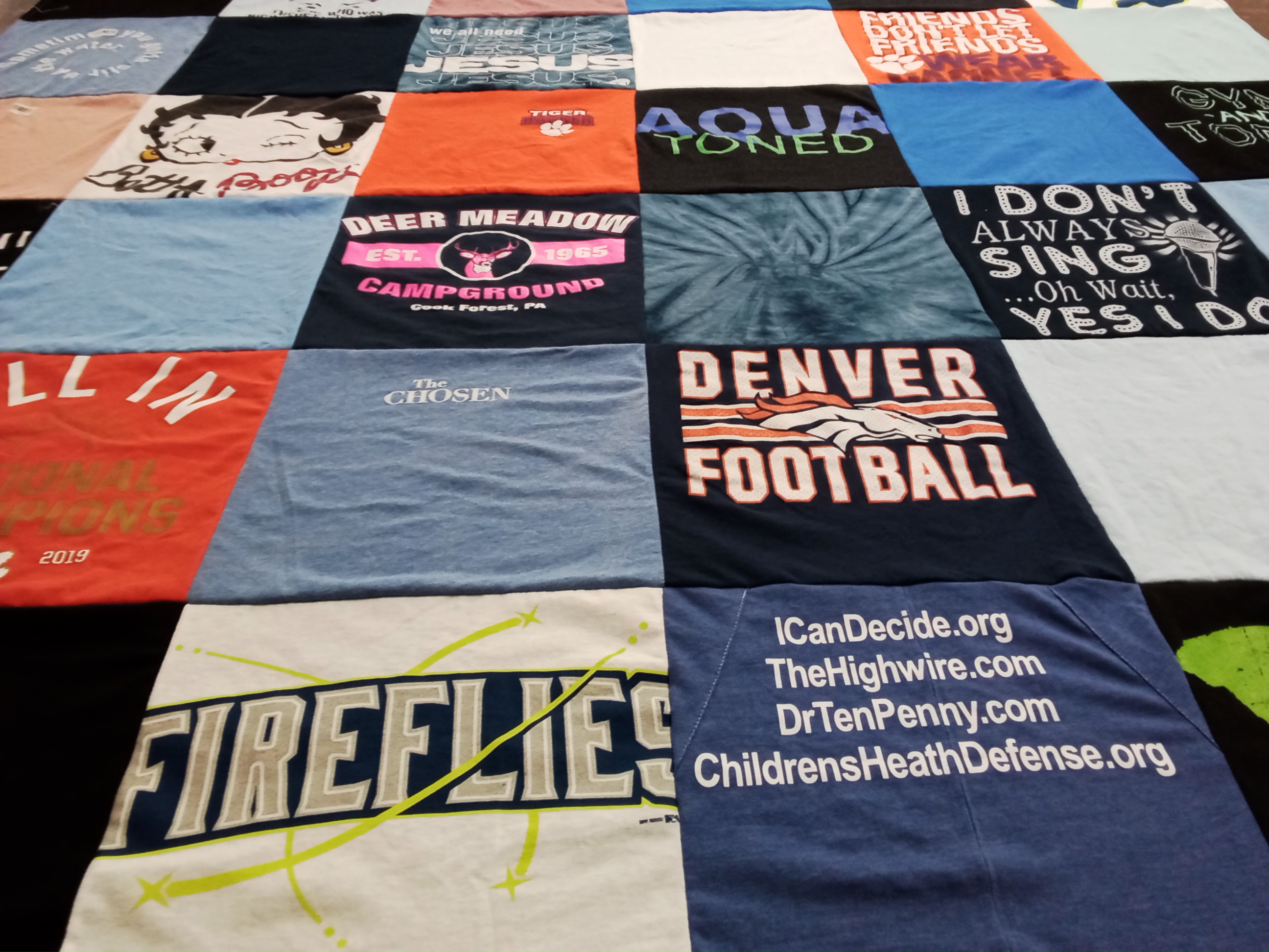 T-shirt quilt featuring denver football by Debbie from SC