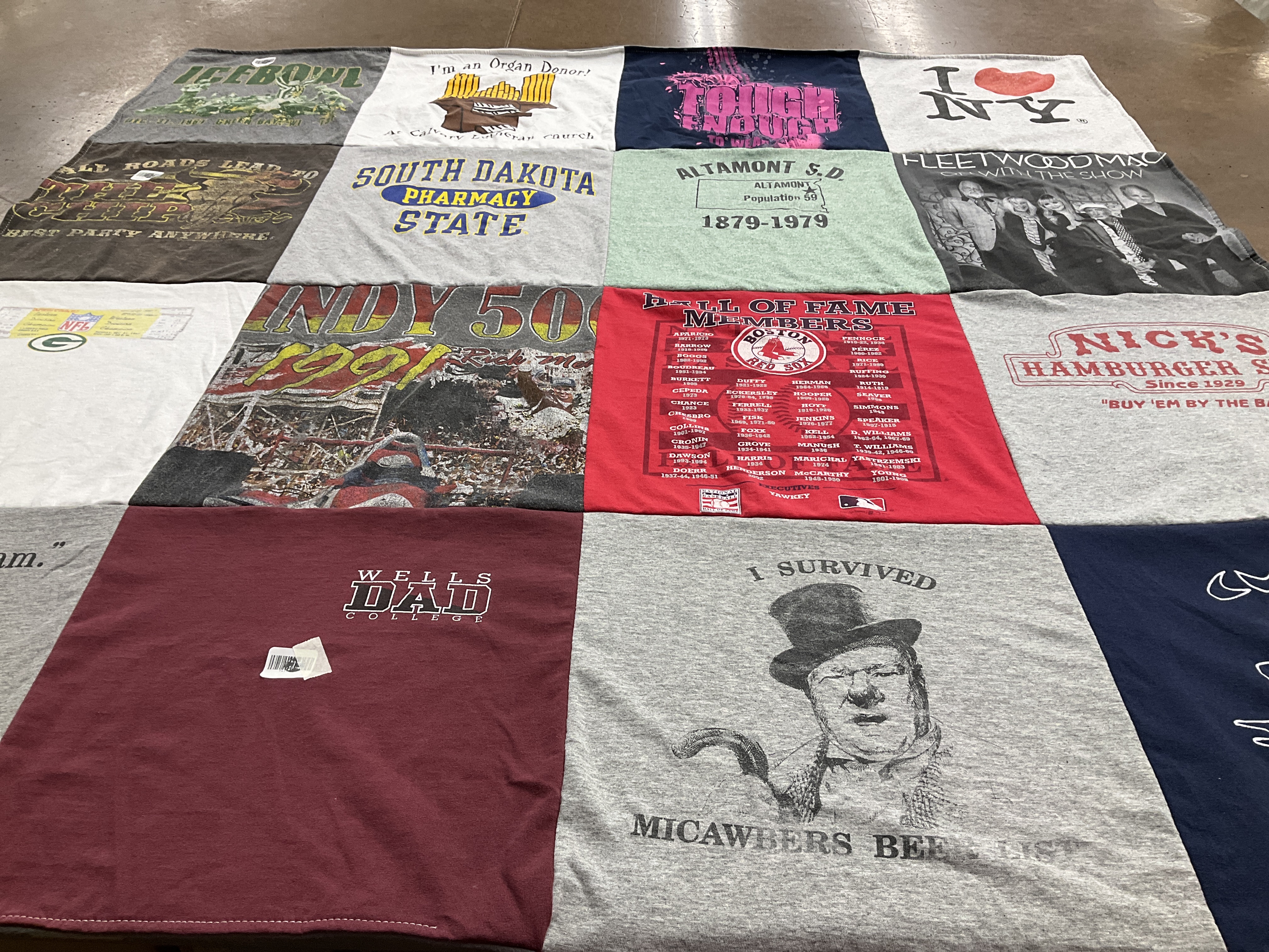 T-shirt quilt featuring green bay packers by Ann from SD