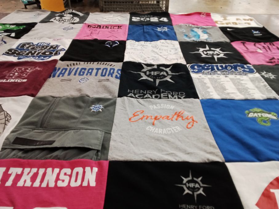 T-shirt quilt featuring navigators by Kathy from MI