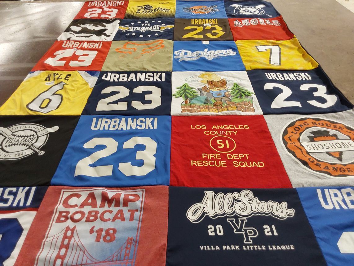 T-shirt quilt featuring allstars, angels by Michael from CA