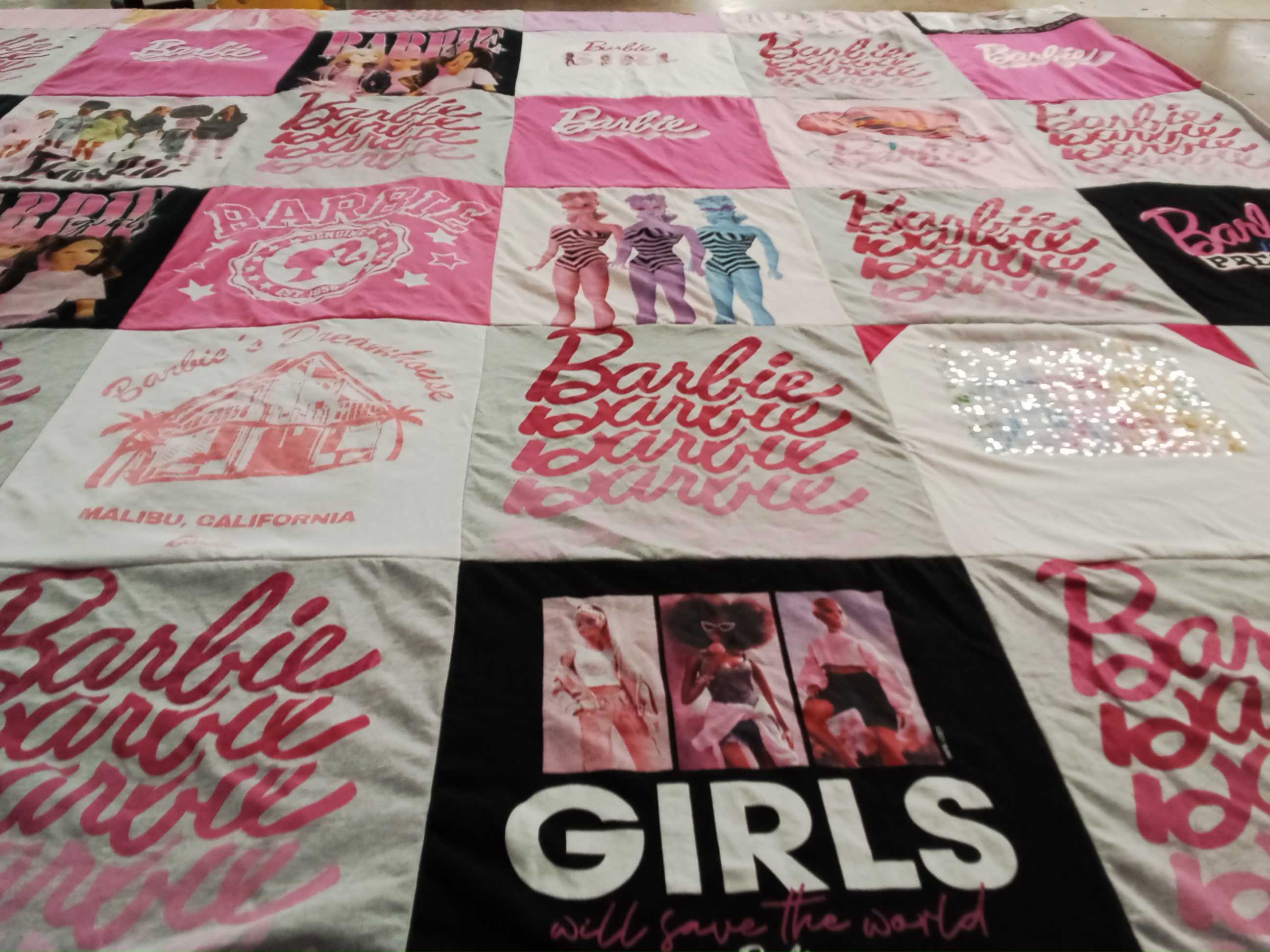 T-shirt quilt with fashion, collectibles themes by Kathleen from NY