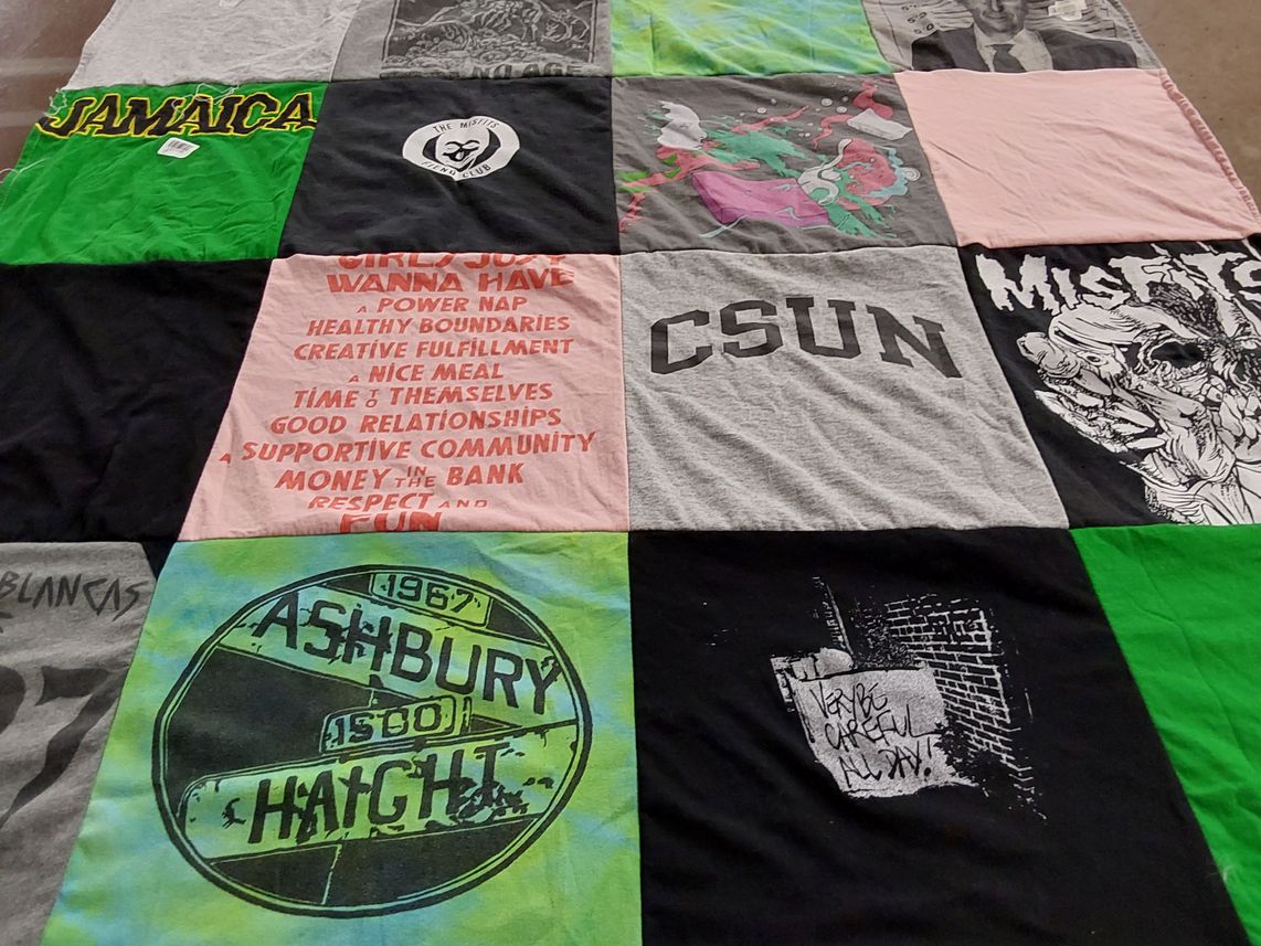 T-shirt quilt from california state university northridge by Ariana from CA