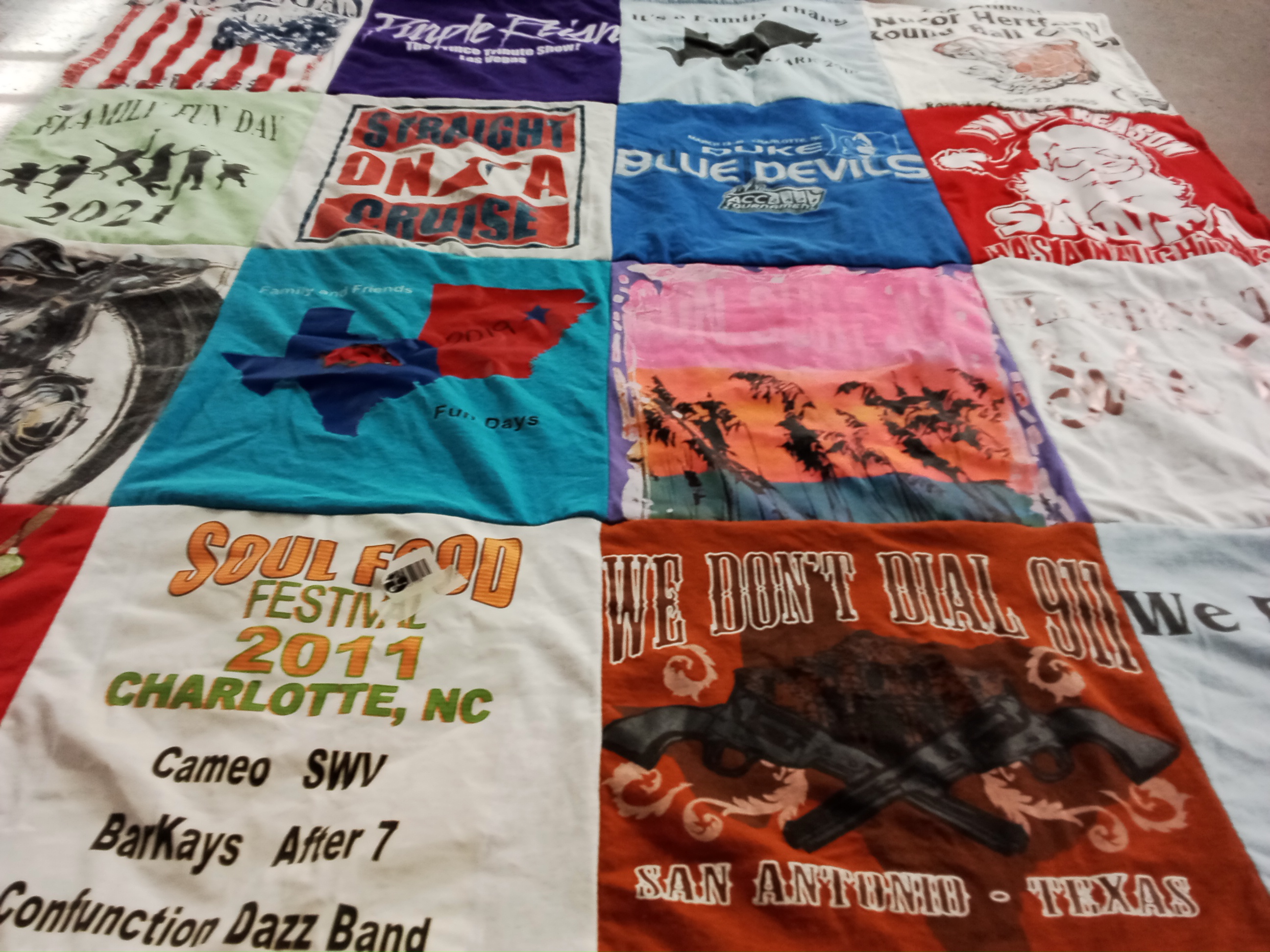 T-shirt quilt from duke university by CARLA from TX