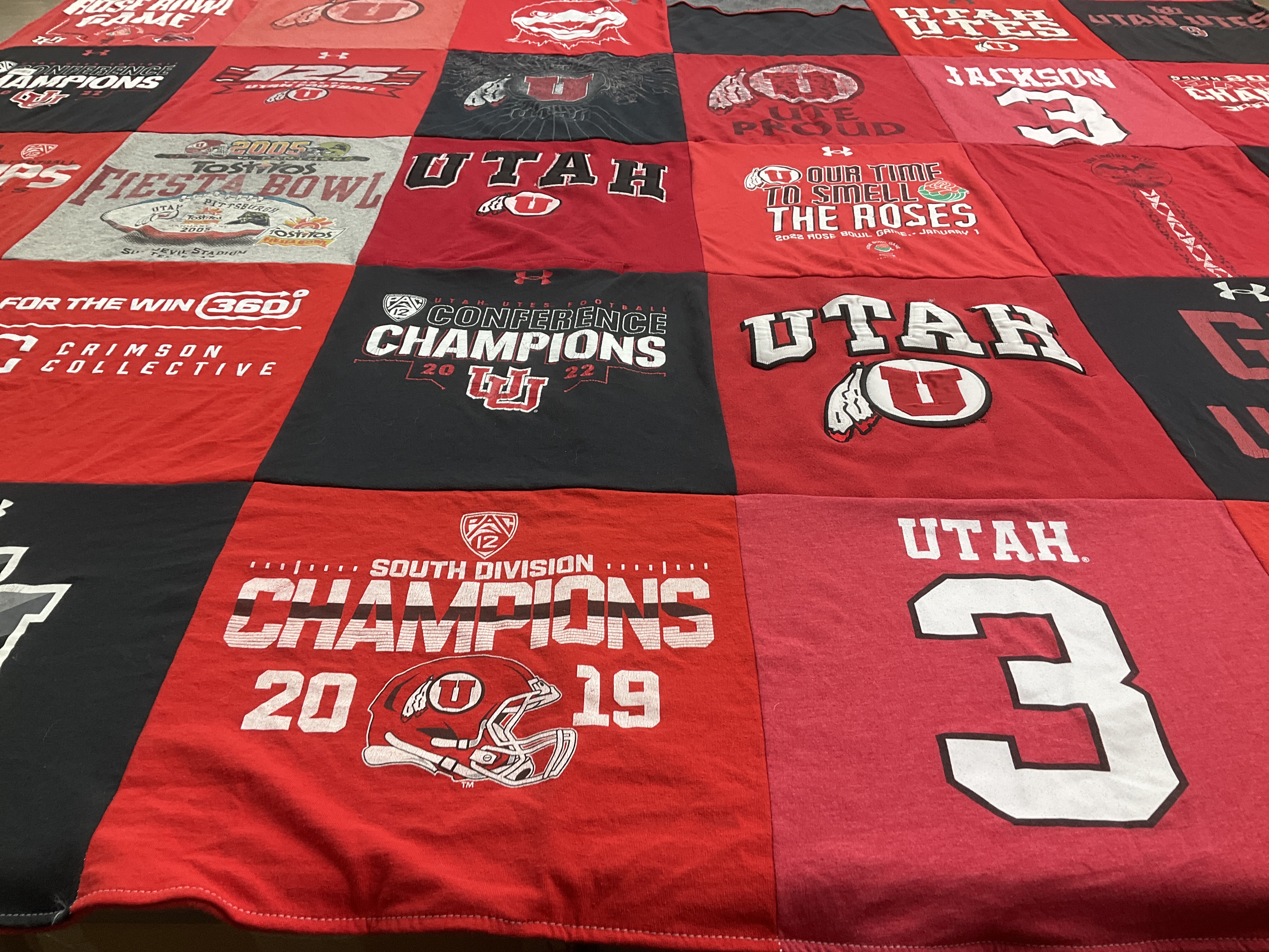 T-shirt quilt featuring university of utah football by Mike from MT