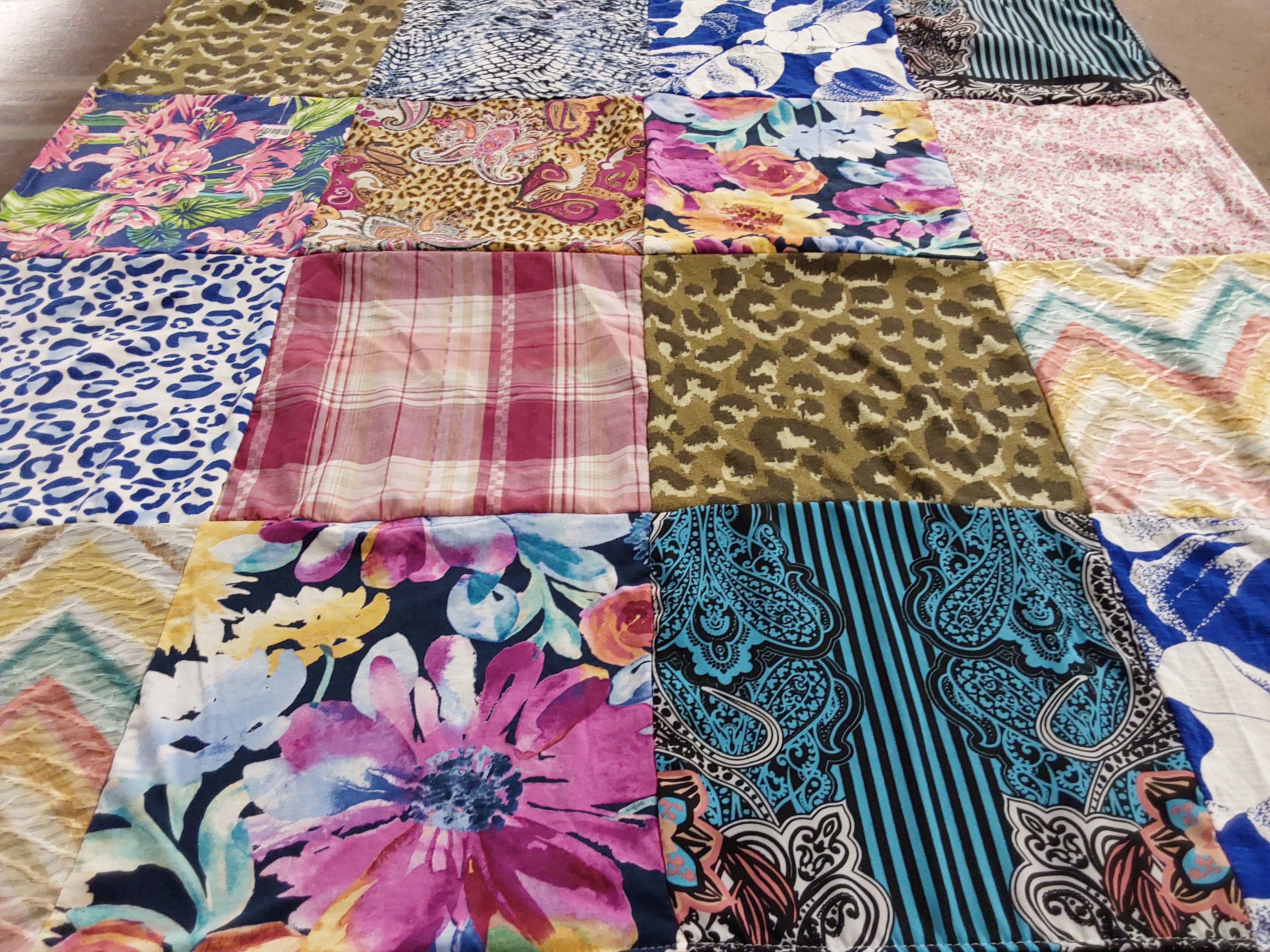 T-shirt quilt with fashion, textiles themes by Rachel from GA