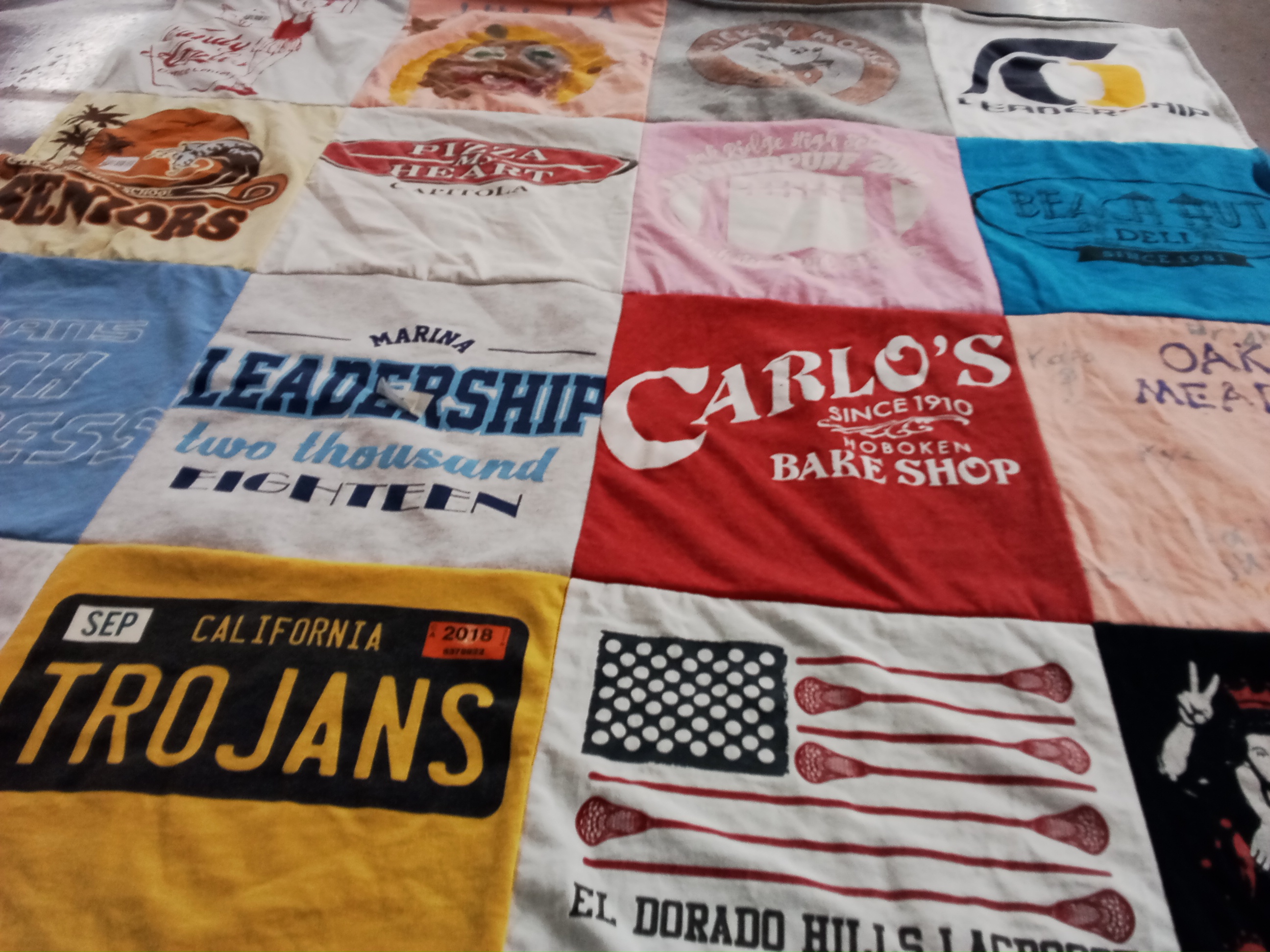T-shirt quilt featuring california trojans by Susan from CA