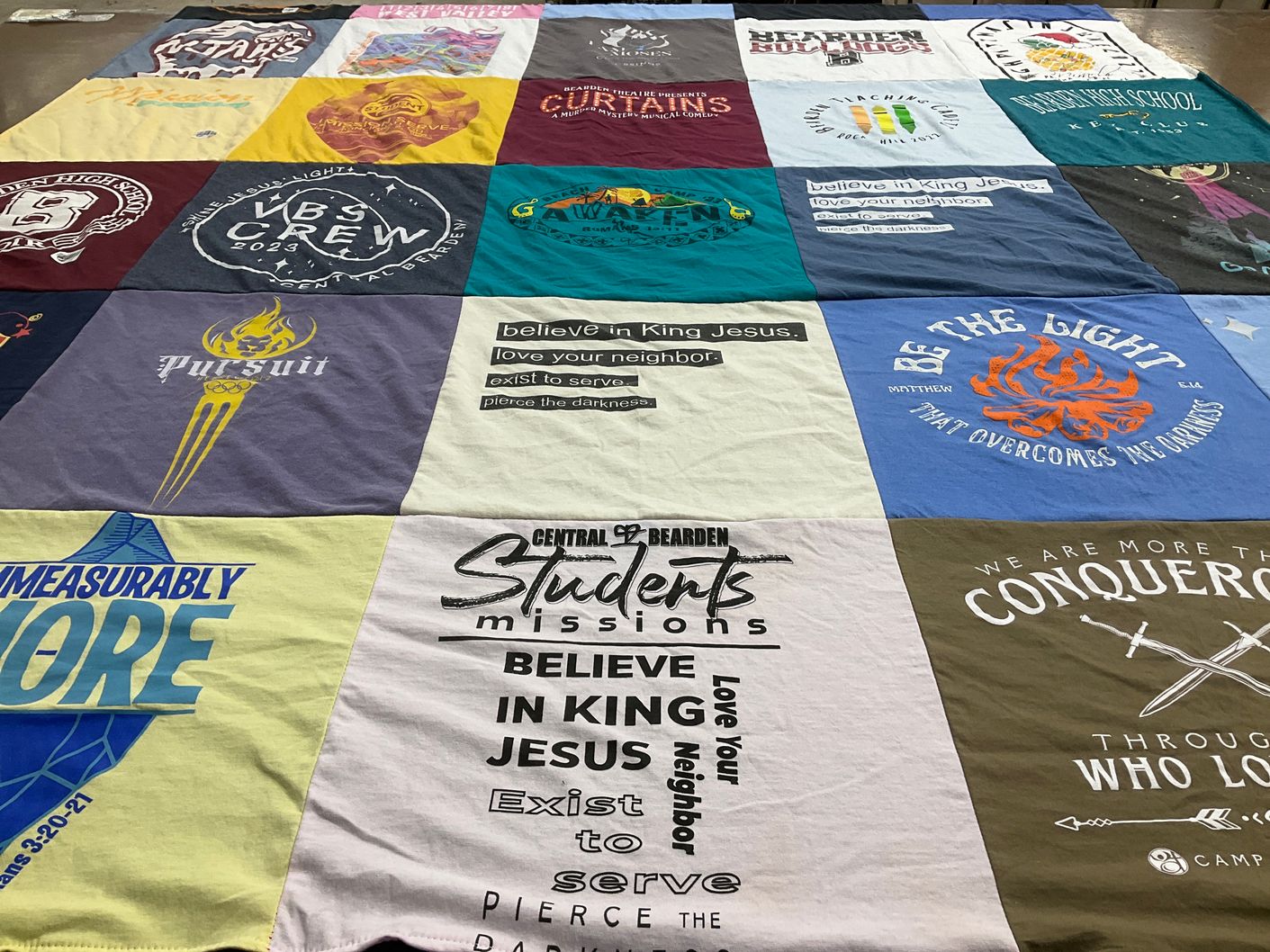 T-shirt quilt from central bearden high school by Elizabeth from TN