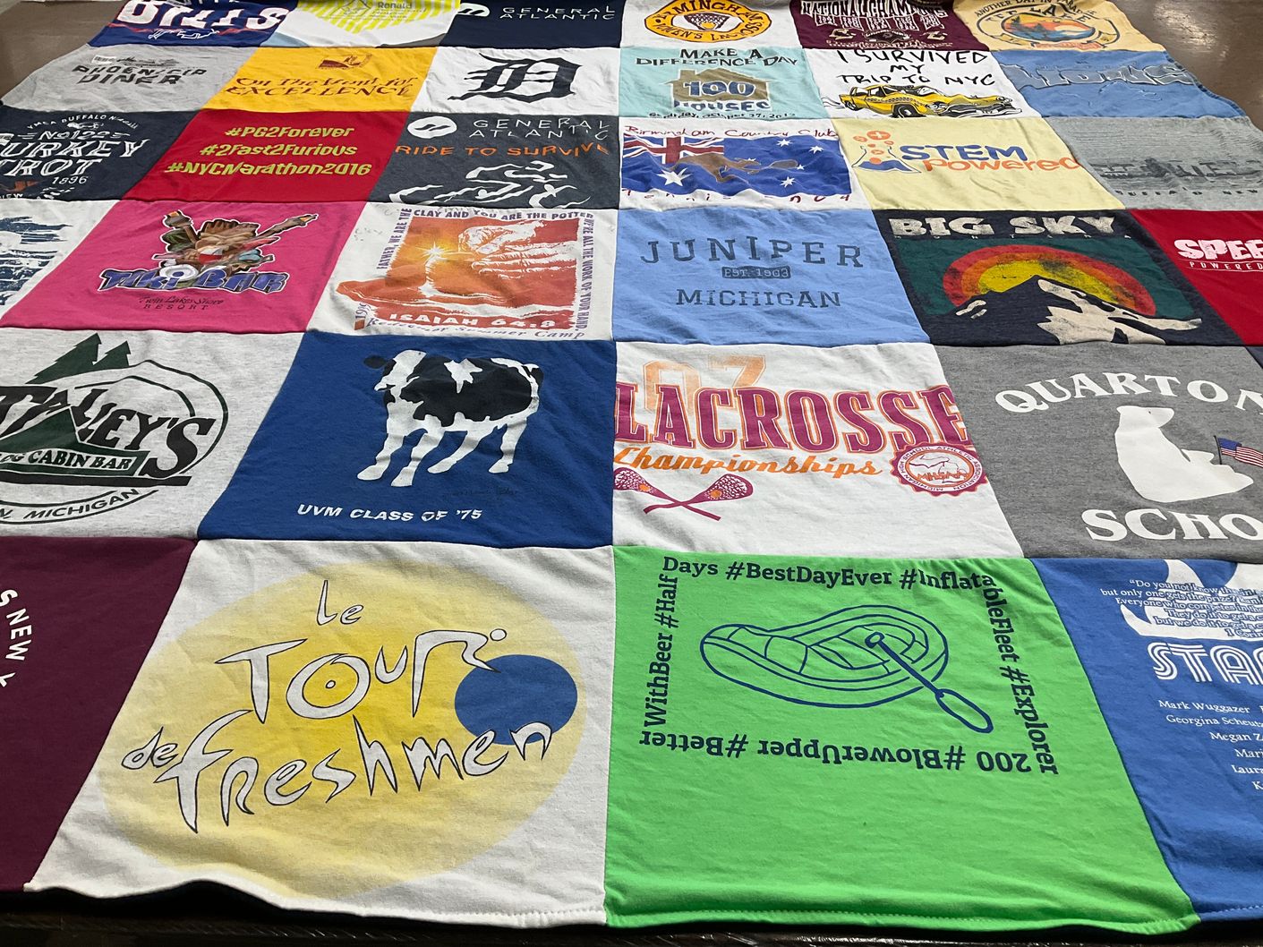 T-shirt quilt from university of vermont by Katherine from RI