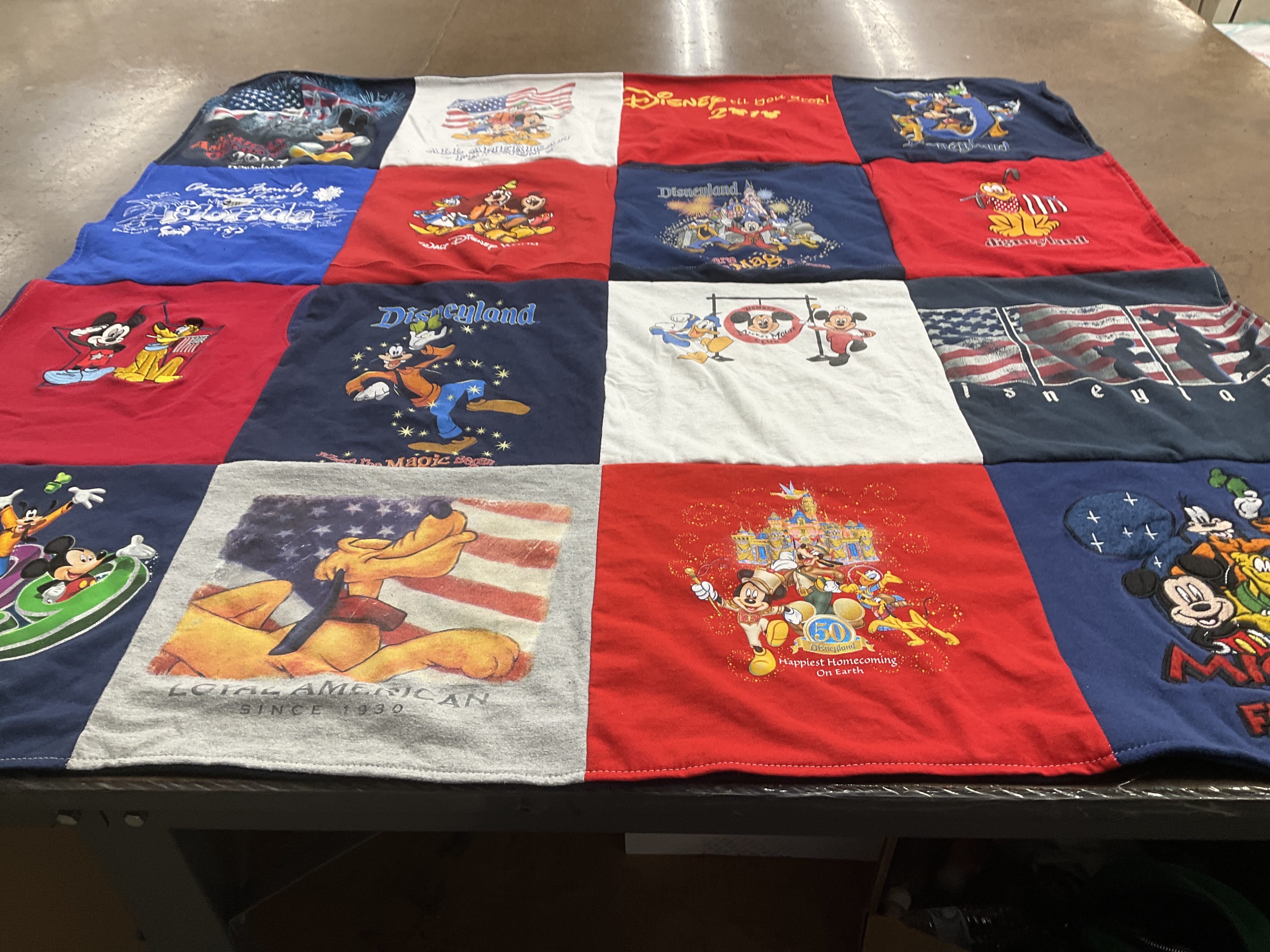 T-shirt quilt with disney, animation themes by AUDRA from GA