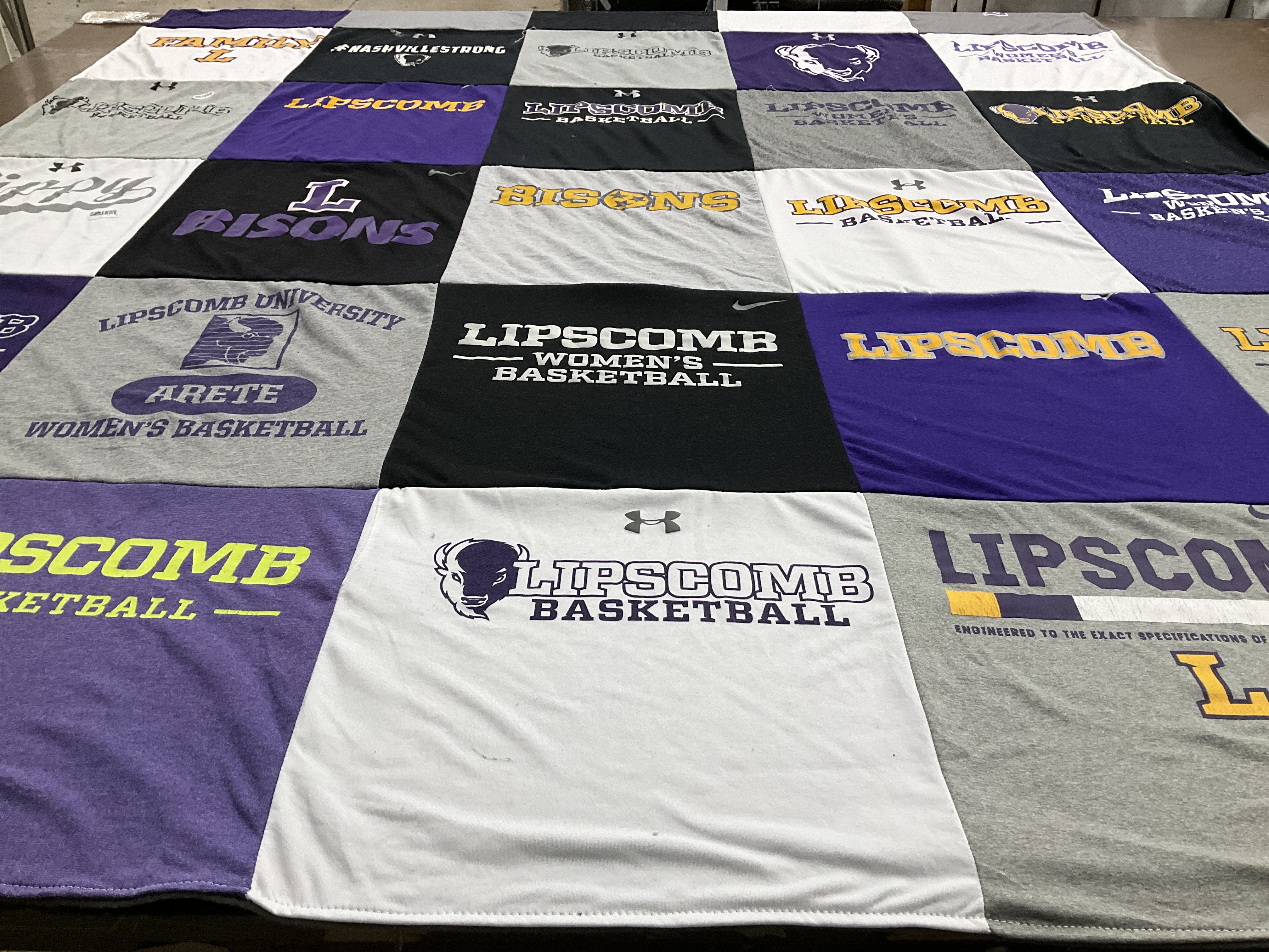 T-shirt quilt featuring lipscomb women's basketball, lipscomb basketball by Carol from TN