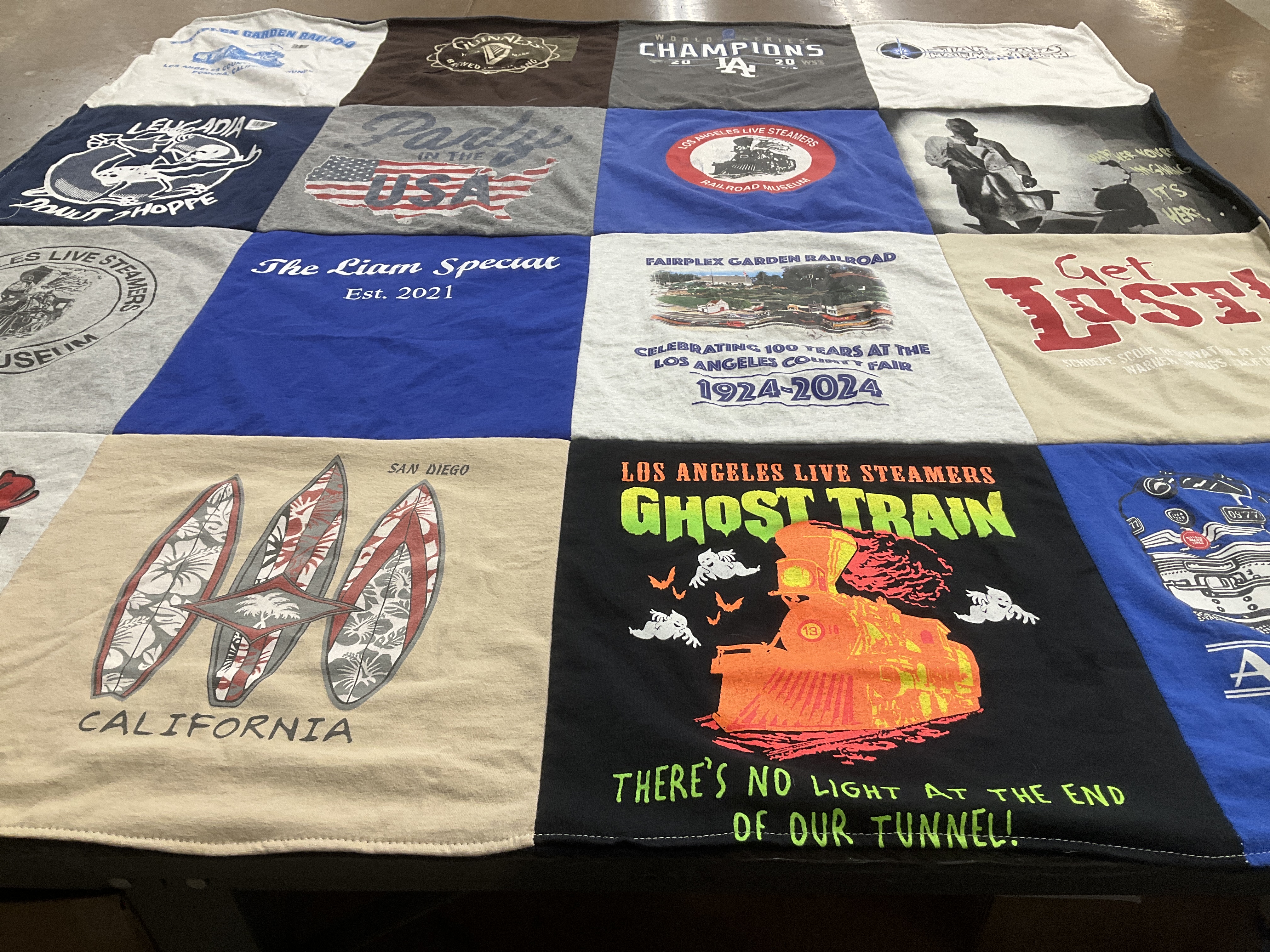 T-shirt quilt featuring los angeles dodgers by Gina from CA