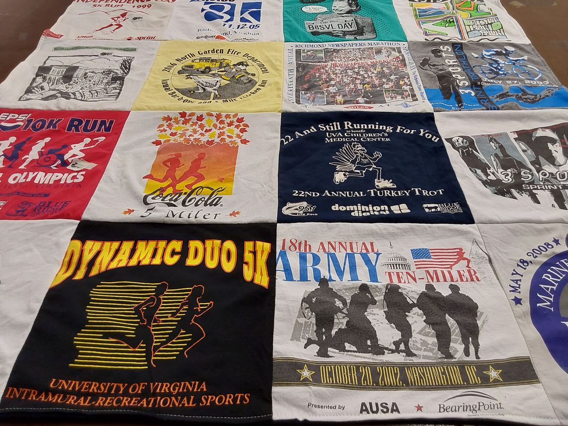 T-shirt quilt featuring university of virginia intramural-recreational sports by Maria from VA
