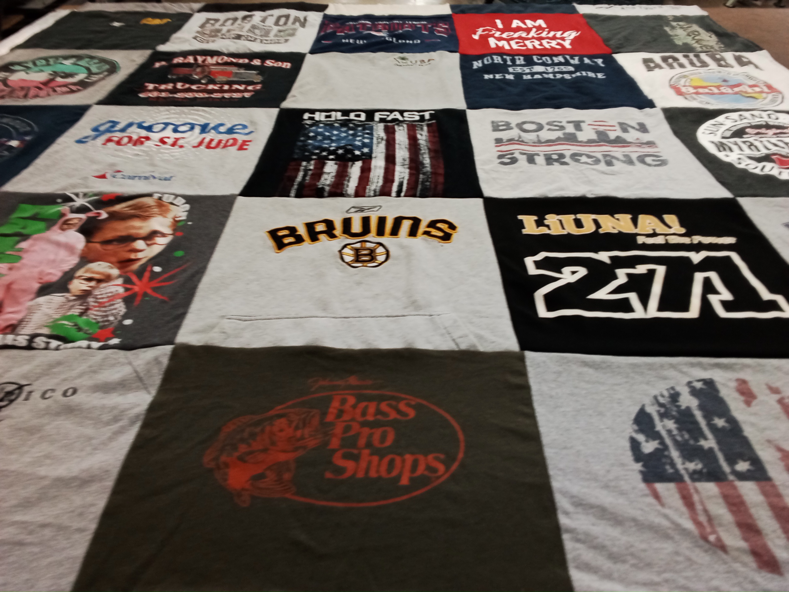 T-shirt quilt featuring boston bruins by Lisa from RI