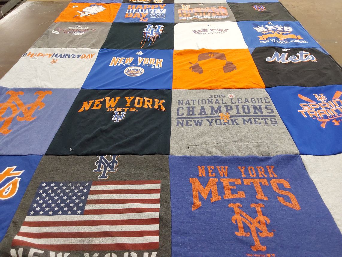 T-shirt quilt featuring new york mets by Eileen from NJ