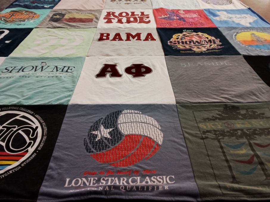 T-shirt quilt featuring university of alabama volleyball team by Lyol from FL