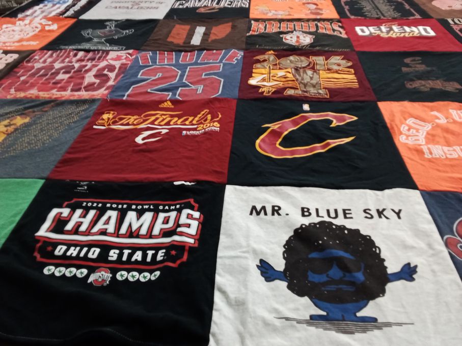 T-shirt quilt featuring cleveland cavaliers, cleveland browns by Christopher from OH