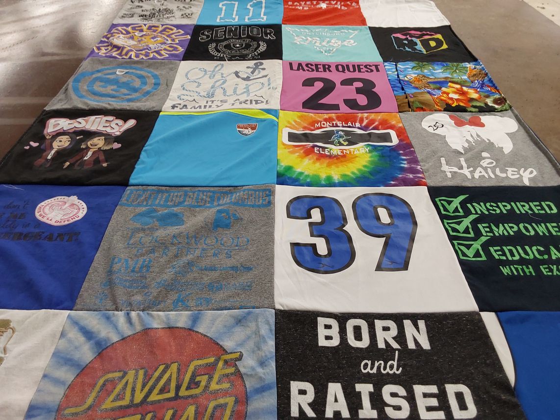 T-shirt quilt from montclair elementary by Jessica from VA