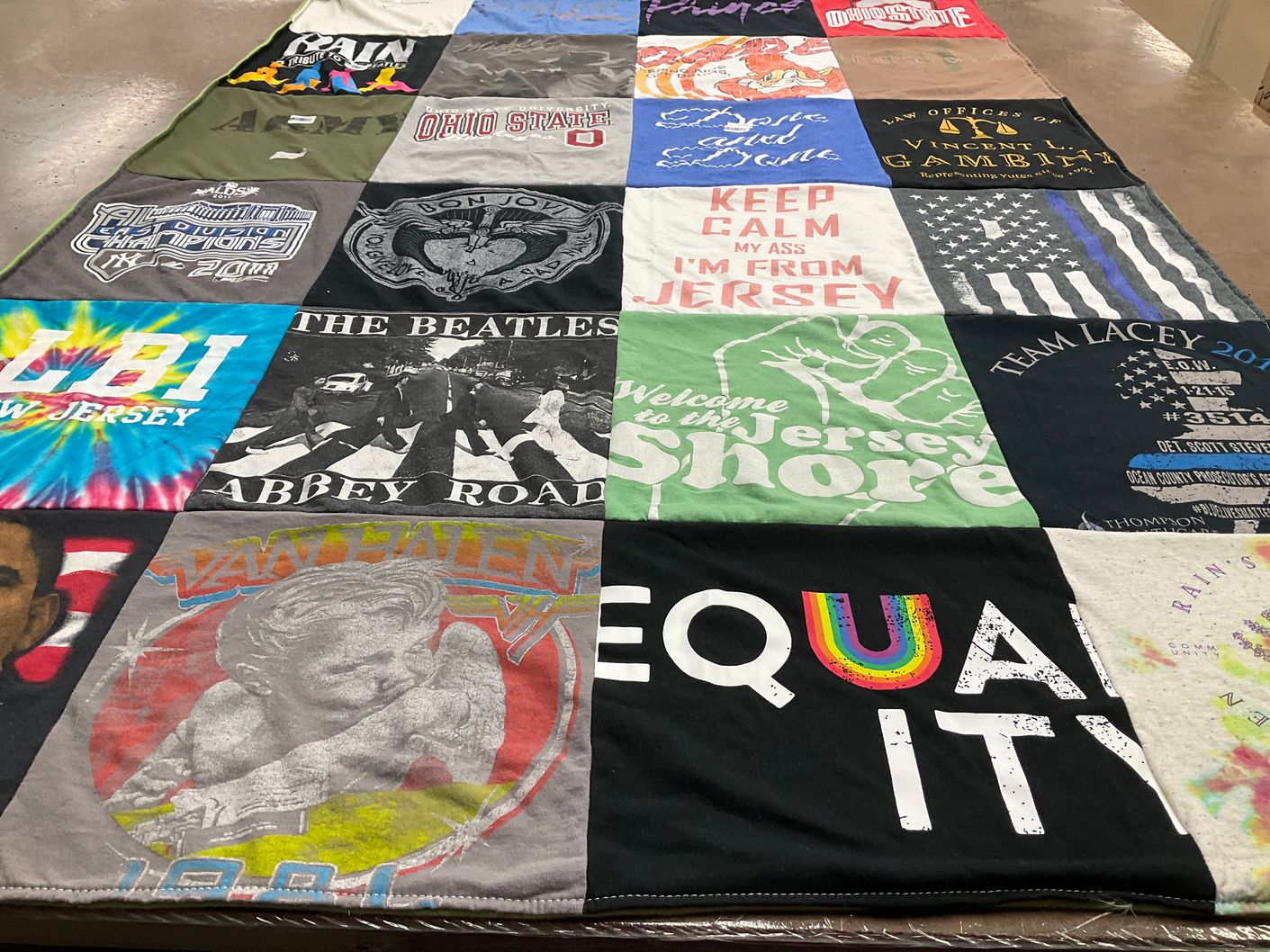 T-shirt quilt featuring team lacy by Andrea from SC