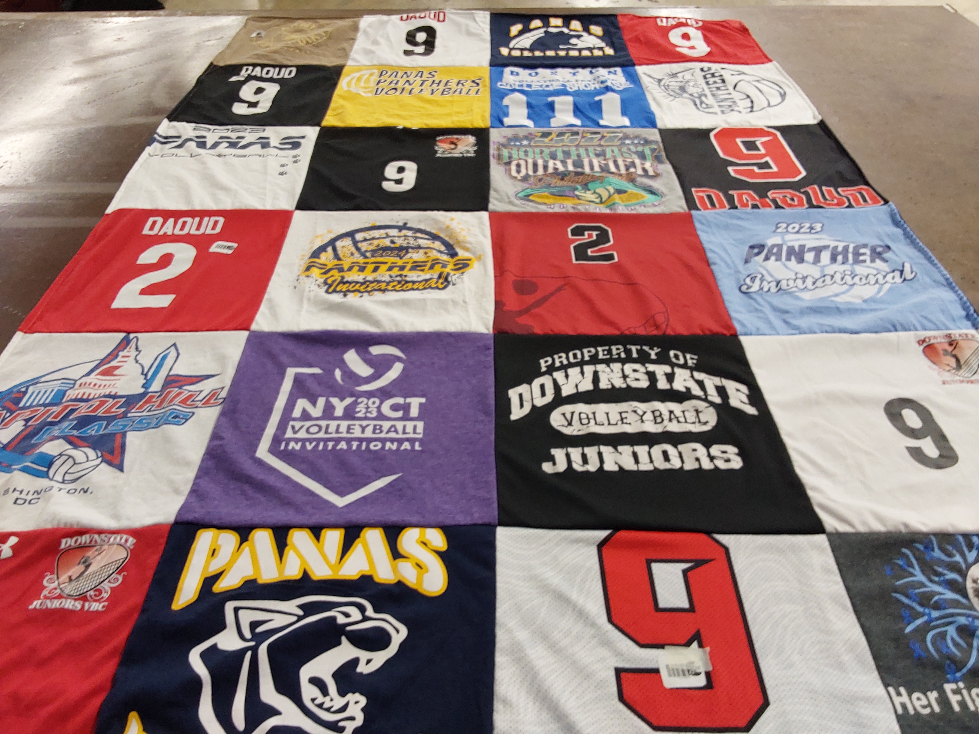 T-shirt quilt from panas high school by Diana from NY